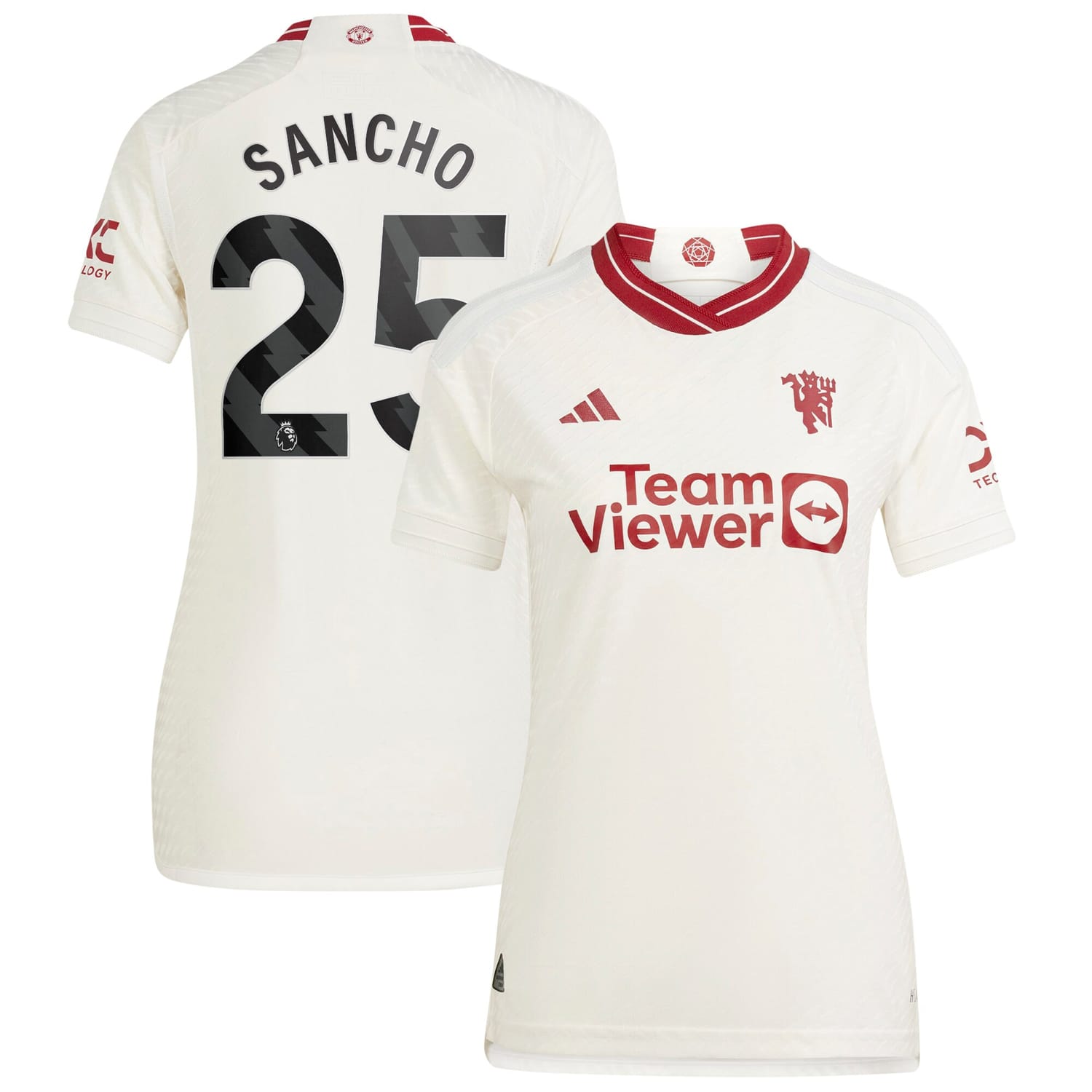 Premier League Manchester United Third Authentic Jersey Shirt 2023-24 player Jadon Sancho 25 printing for Women