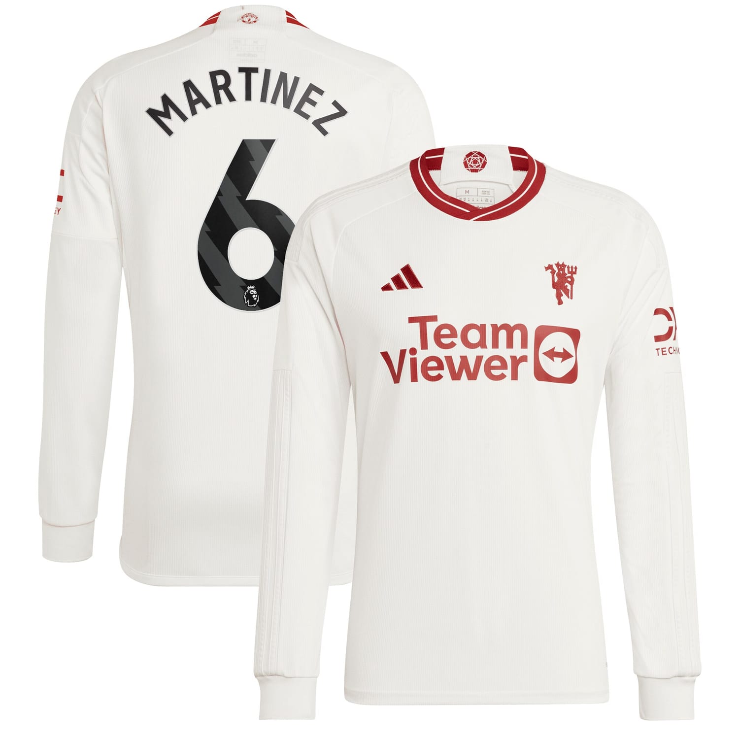 Premier League Manchester United Third Jersey Shirt Long Sleeve 2023-24 player Lisandro Martínez 6 printing for Men