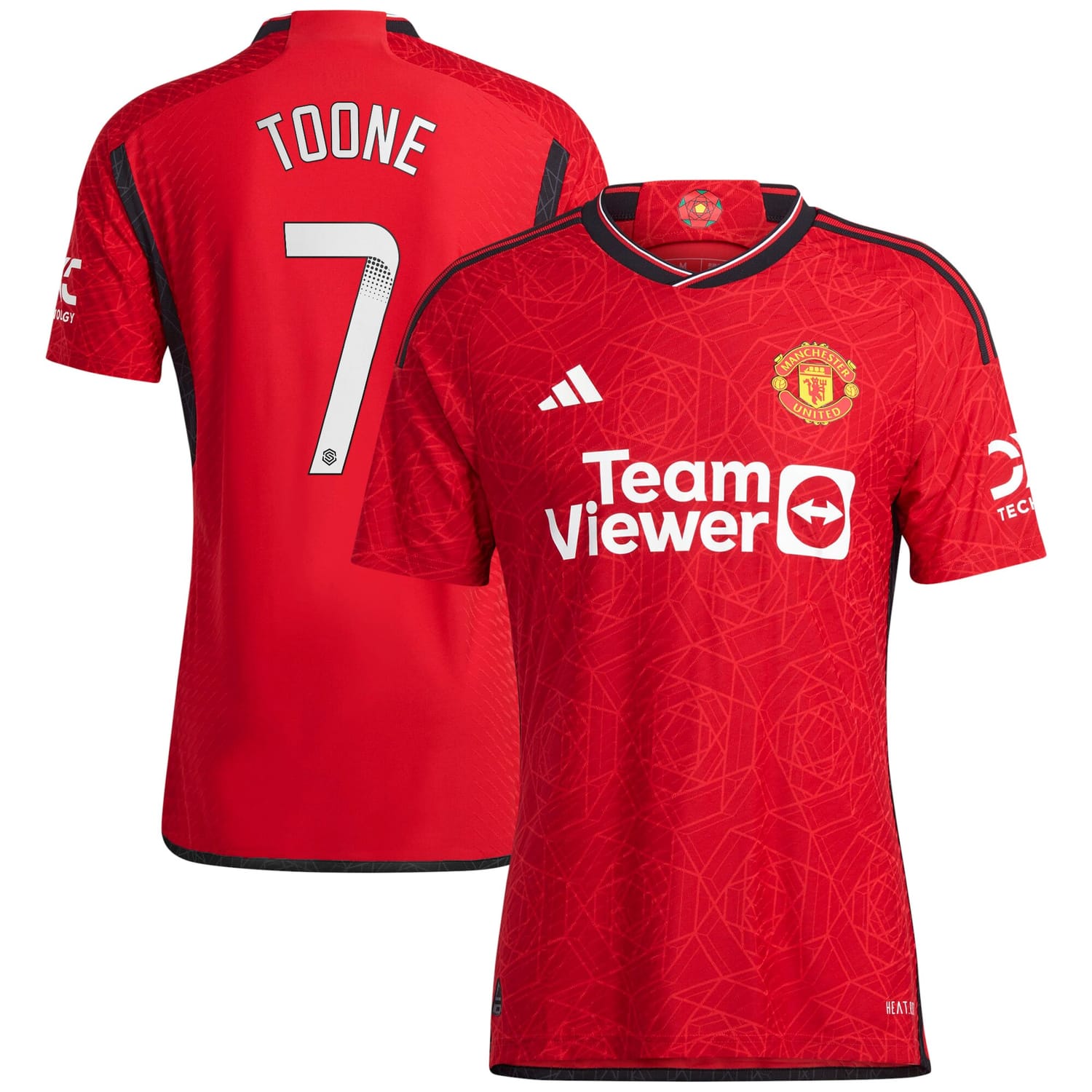 Premier League Manchester United Home WSL Authentic Jersey Shirt 2023-24 player Ella Toone 7 printing for Men