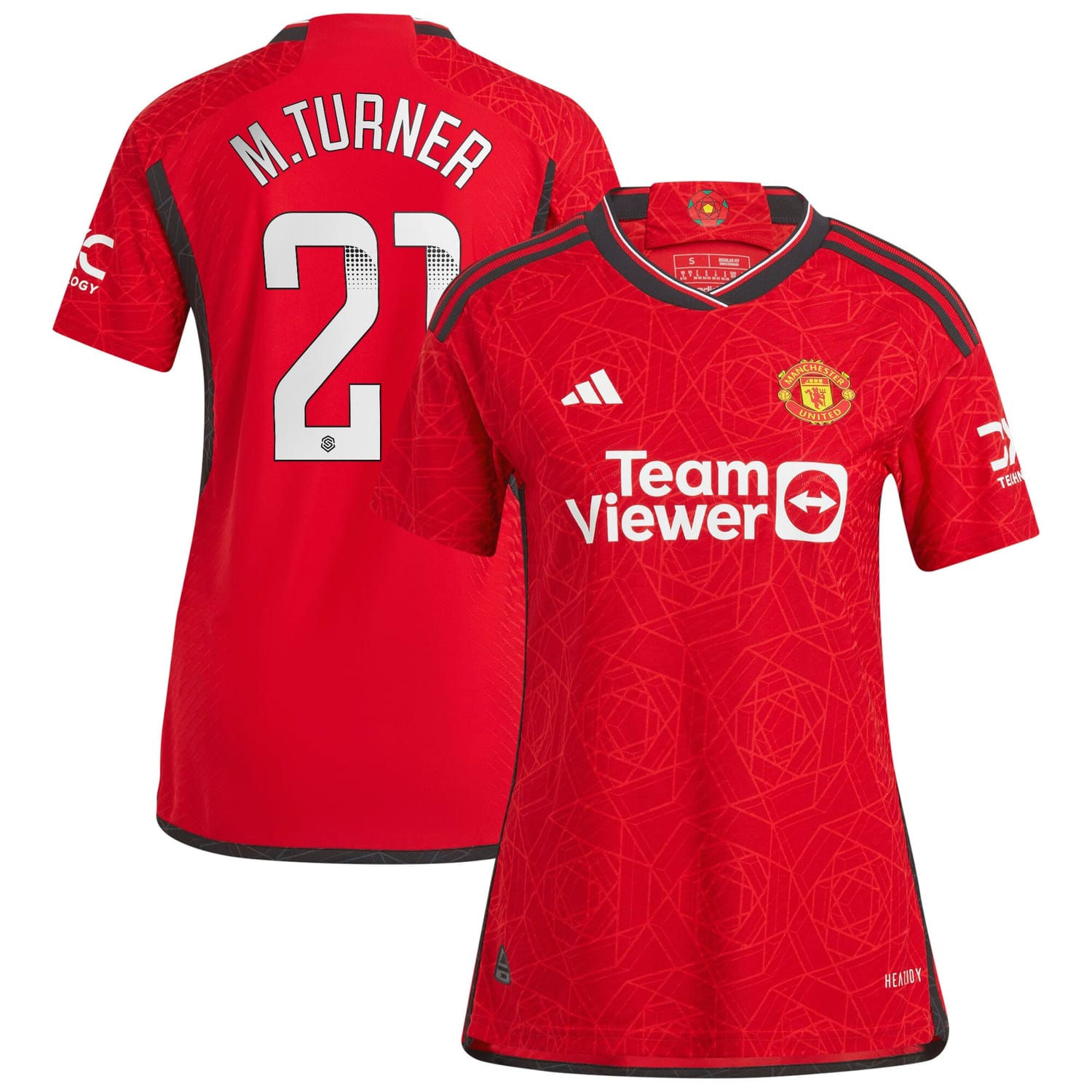 Premier League Manchester United Home WSL Authentic Jersey Shirt 2023-24 player Millie Turner 21 printing for Women