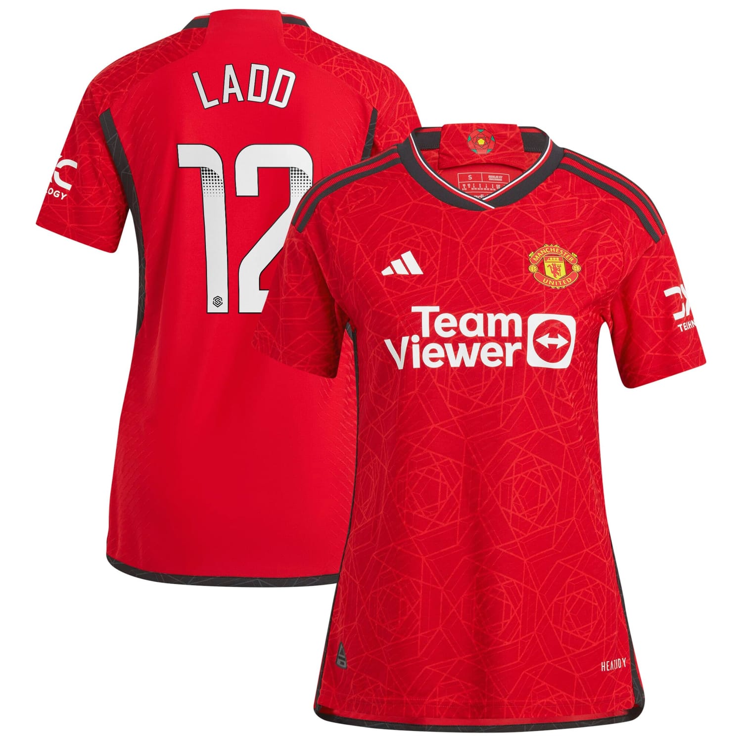 Premier League Manchester United Home WSL Authentic Jersey Shirt 2023-24 player Hayley Ladd 12 printing for Women