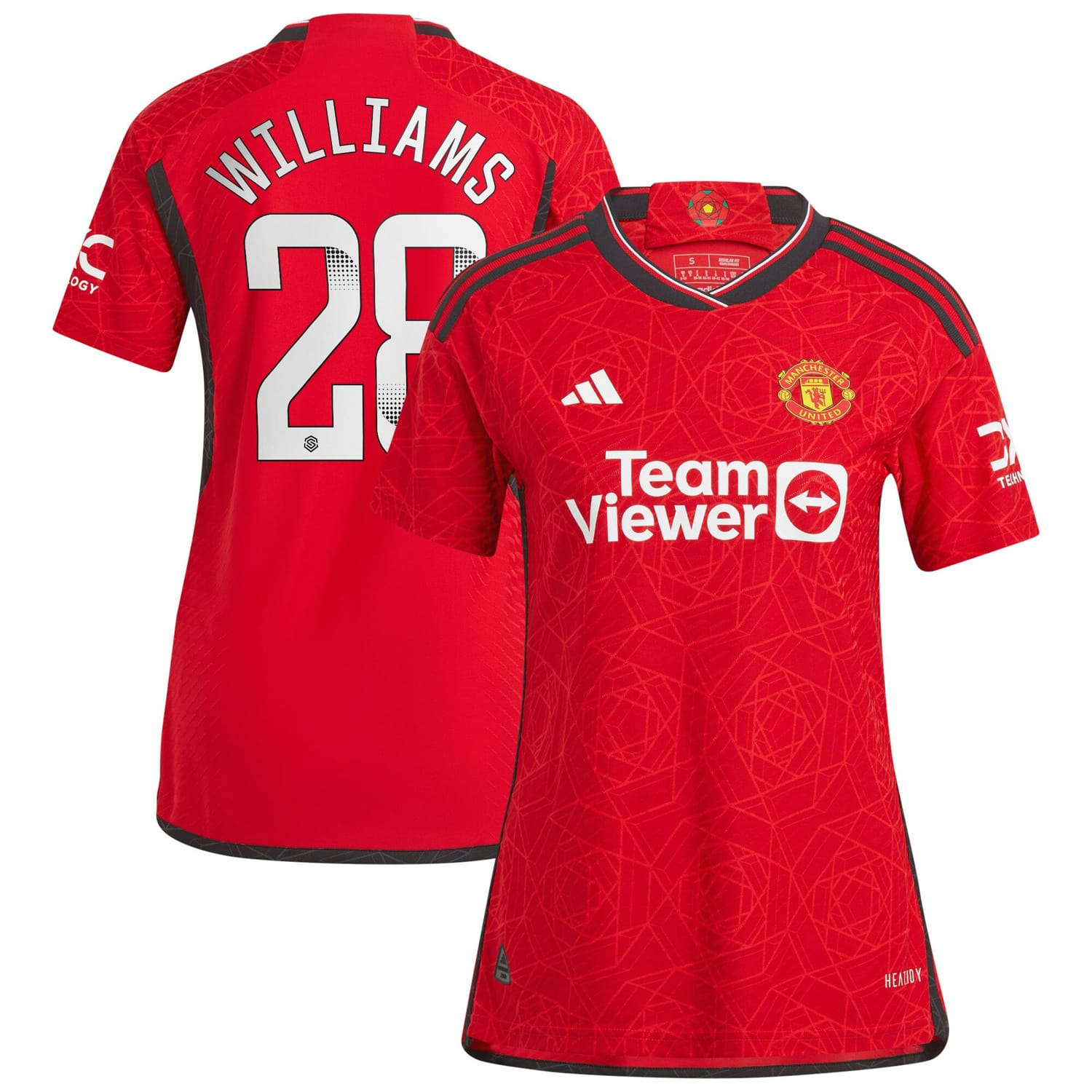 Premier League Manchester United Home WSL Authentic Jersey Shirt 2023-24 player Rachel Williams 28 printing for Women