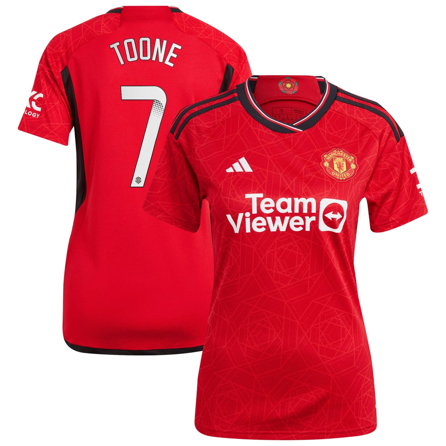 Premier League Manchester United Home WSL Jersey Shirt 2023-24 player Ella Toone 7 printing for Women