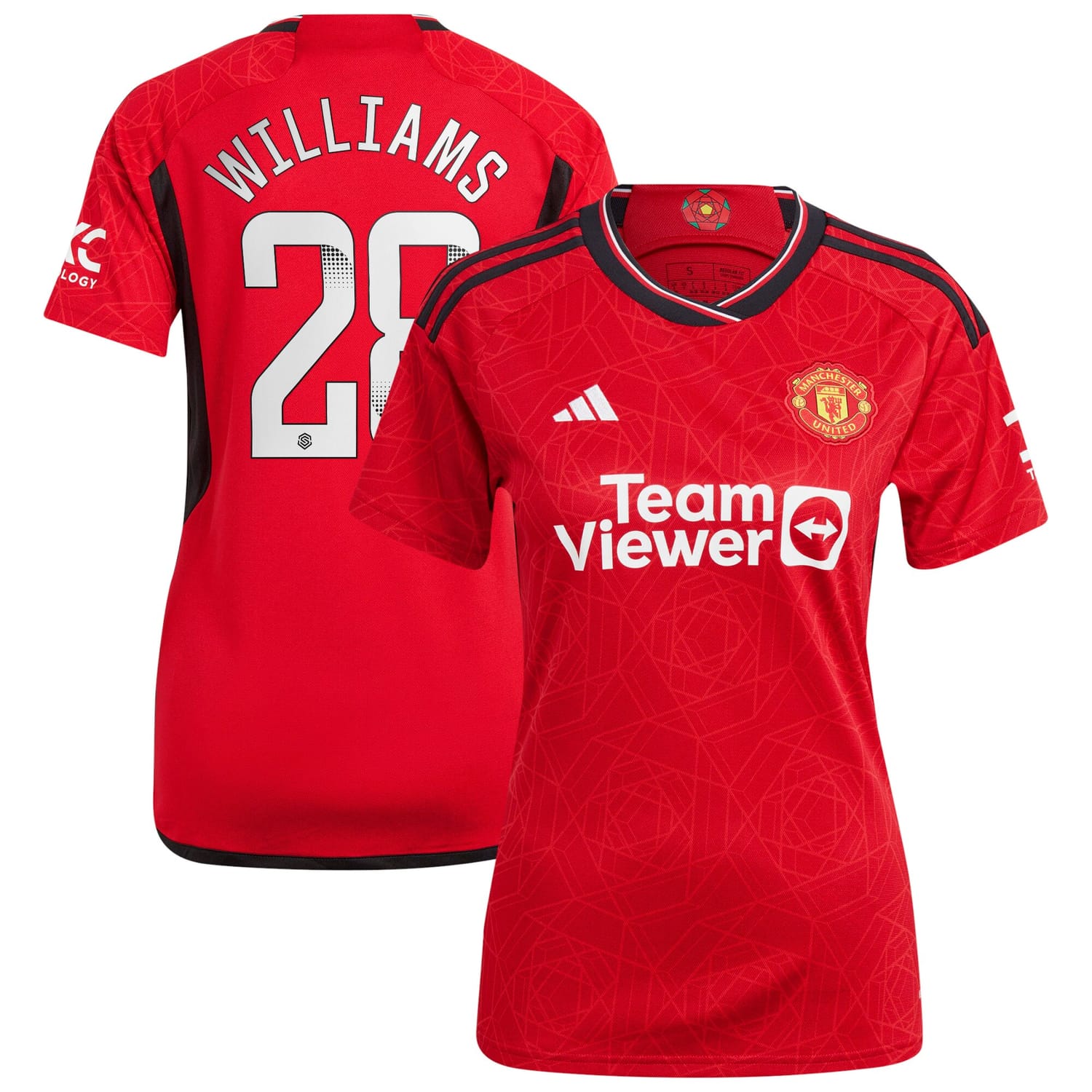 Premier League Manchester United Home WSL Jersey Shirt 2023-24 player Rachel Williams 28 printing for Women