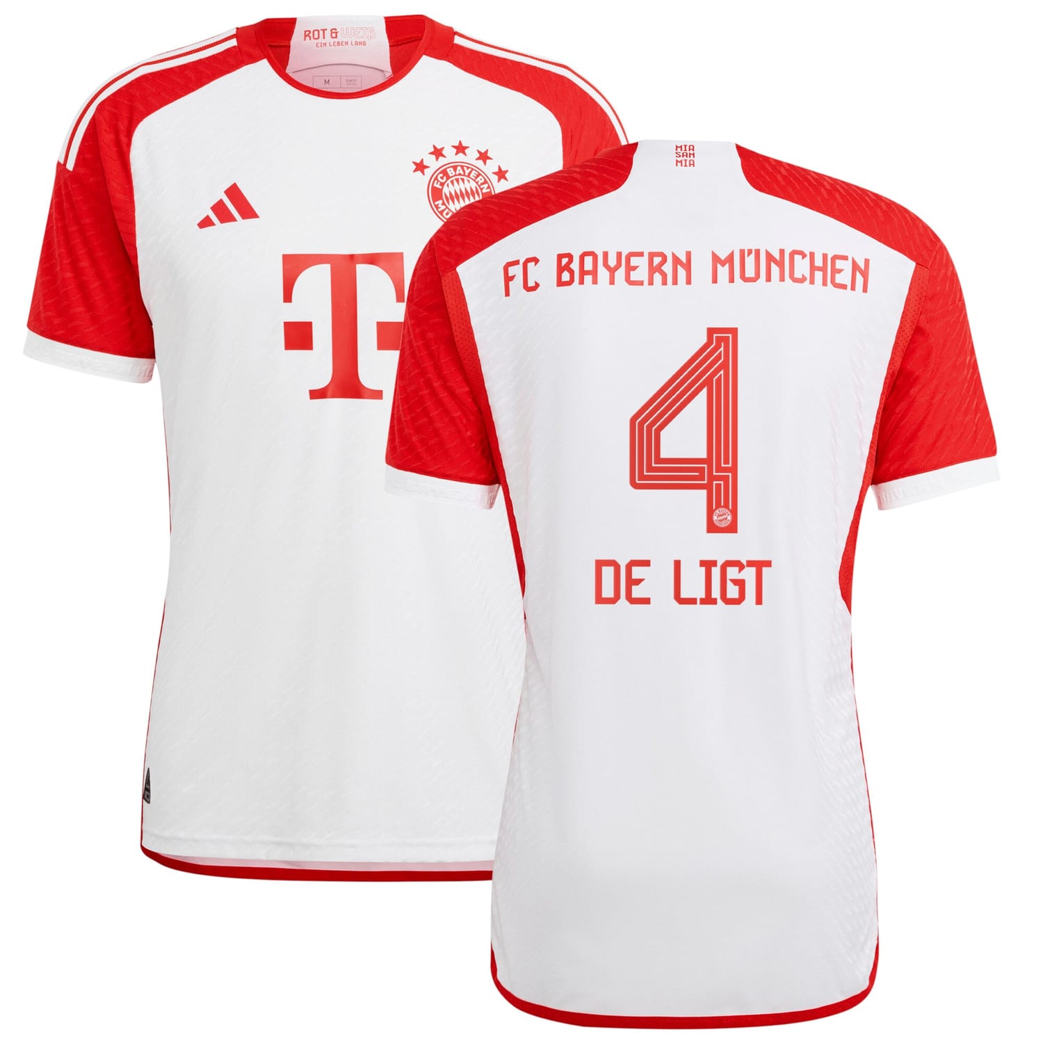 Bundesliga Bayern Munich Home Authentic Jersey Shirt 2023-24 player Matthijs de Ligt 4 printing for Men