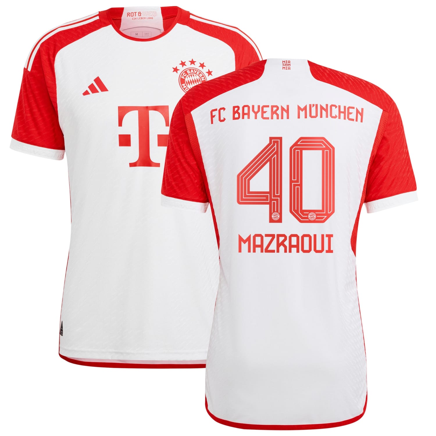 Bundesliga Bayern Munich Home Authentic Jersey Shirt 2023-24 player Noussair Mazraoui 40 printing for Men