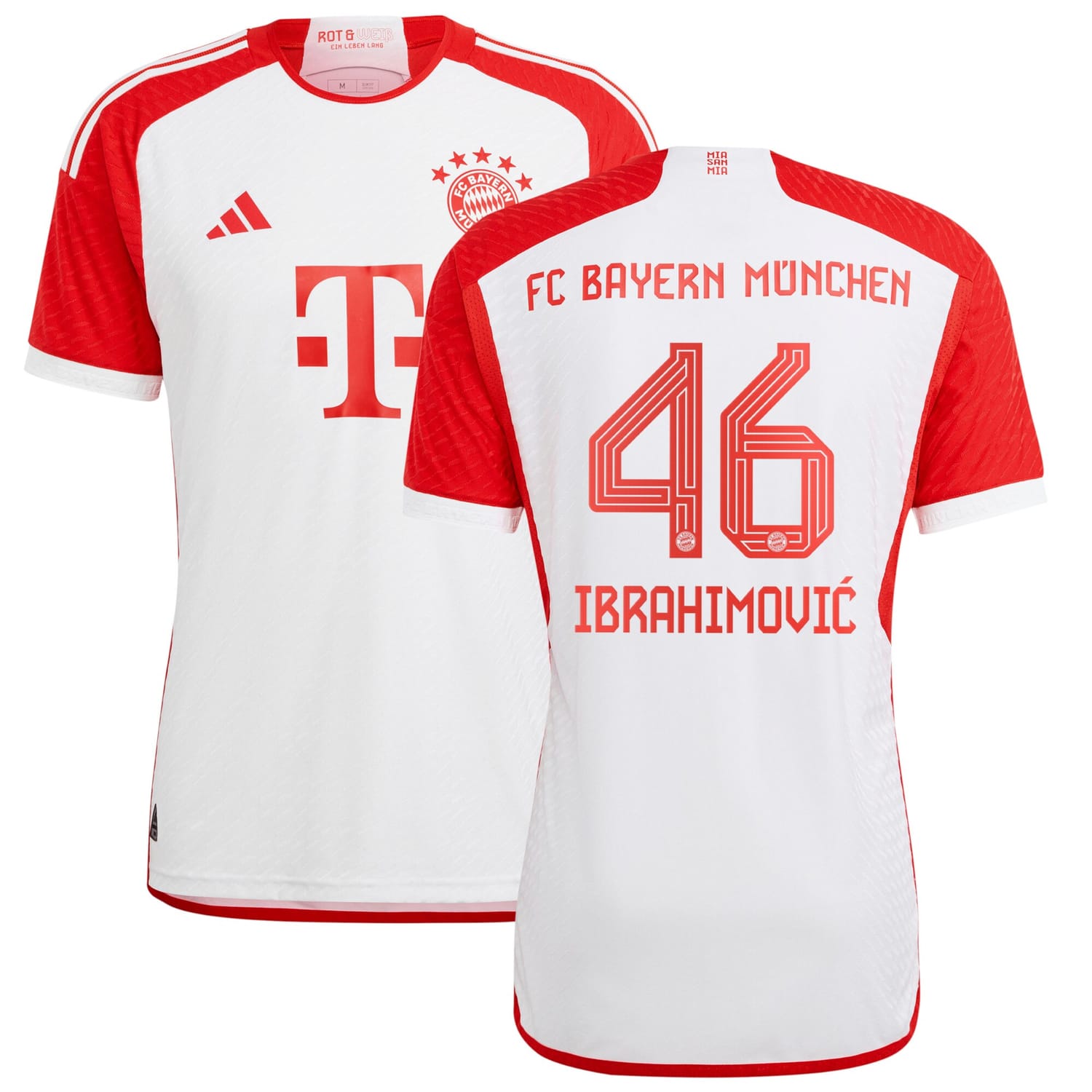Bundesliga Bayern Munich Home Authentic Jersey Shirt 2023-24 player Ibrahimovic 46 printing for Men