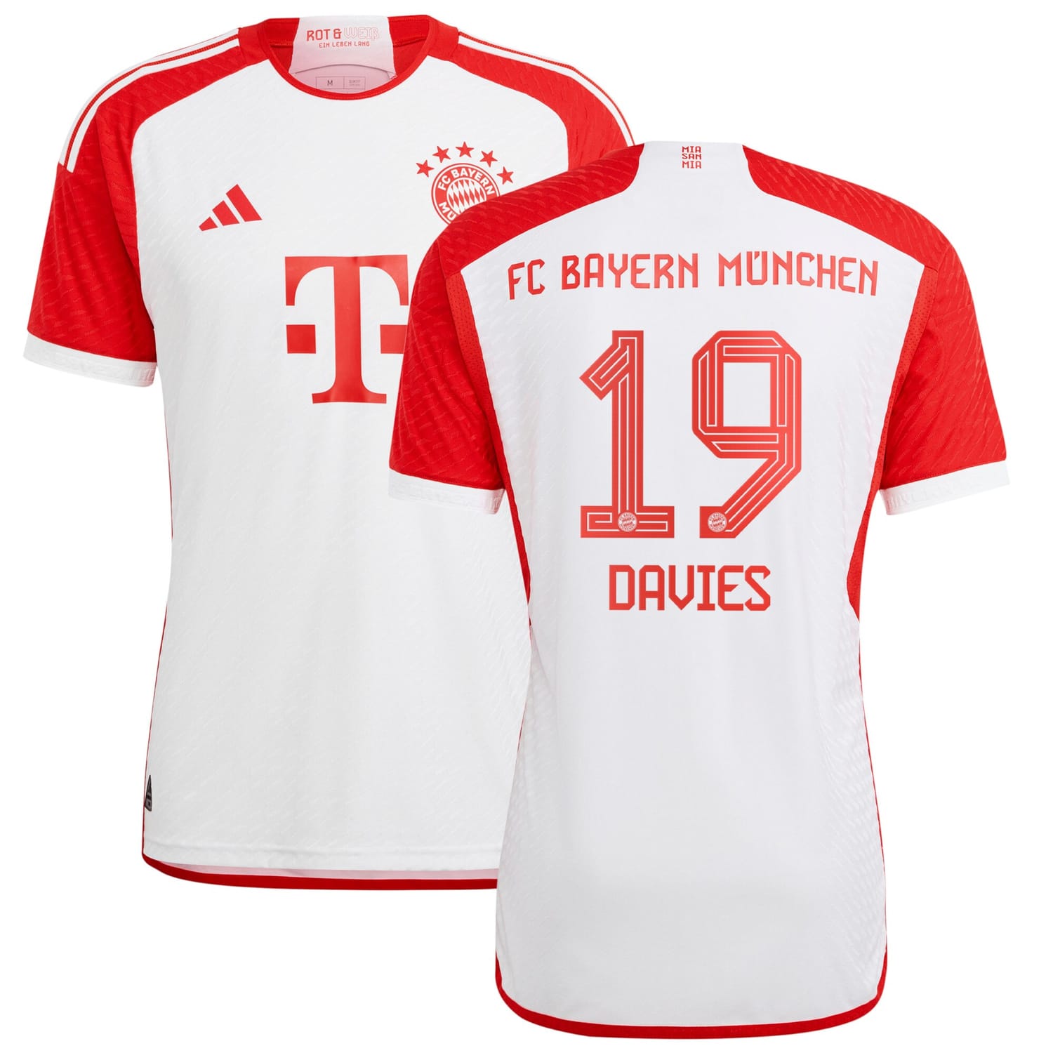 Bundesliga Bayern Munich Home Authentic Jersey Shirt 2023-24 player Alphonso Davies 19 printing for Men