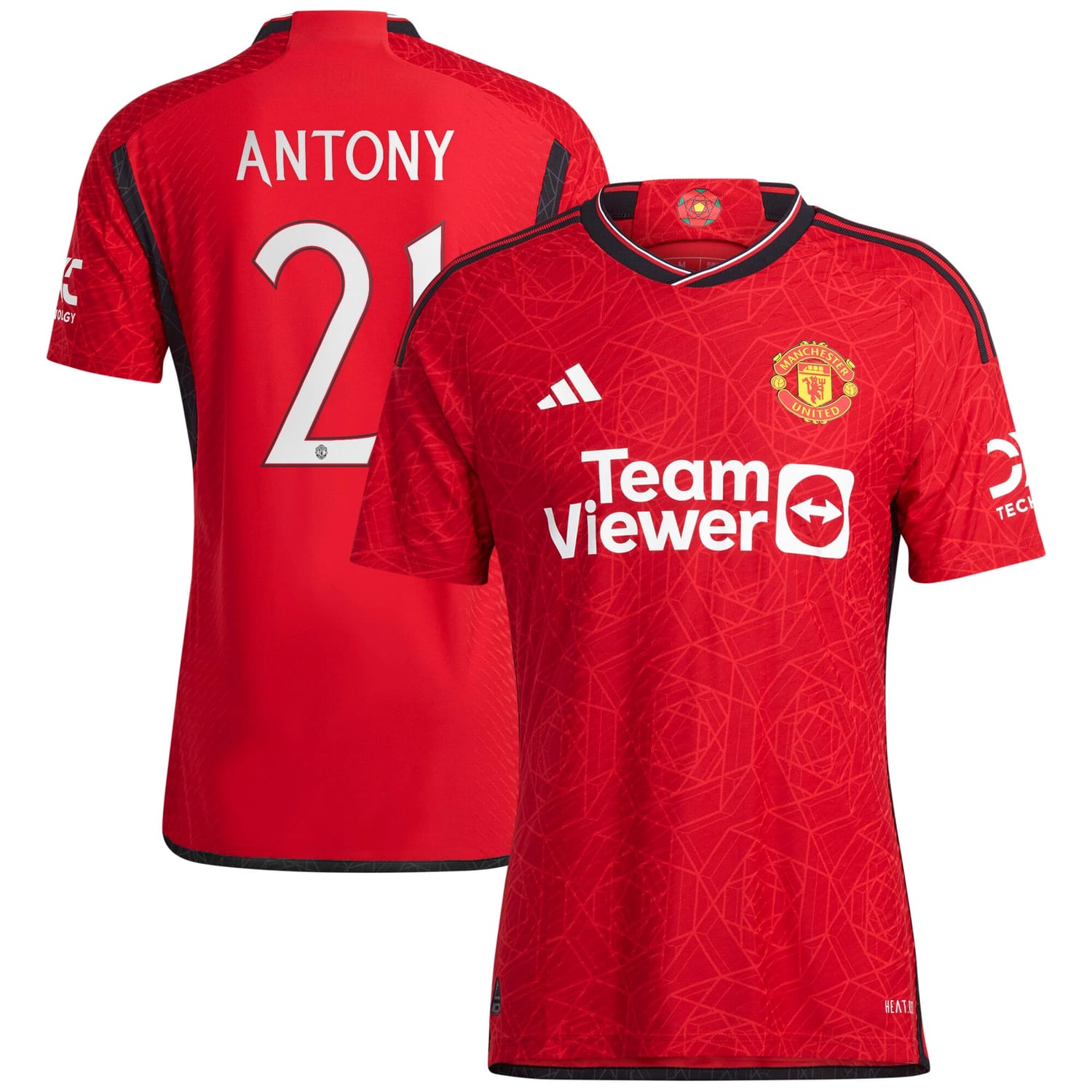 Premier League Manchester United Home Cup Authentic Jersey Shirt 2023-24 player Antony 21 printing for Men