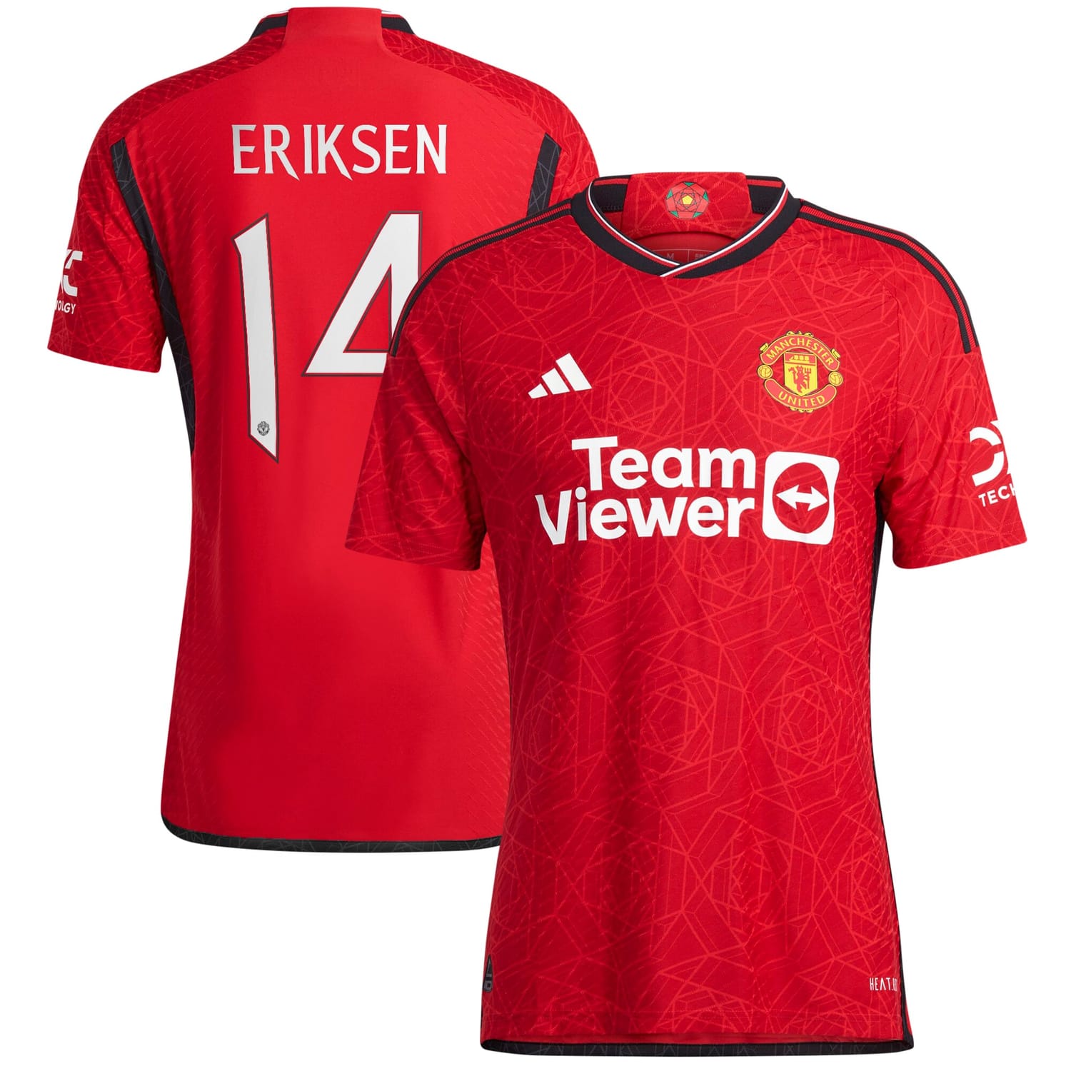 Premier League Manchester United Home Cup Authentic Jersey Shirt 2023-24 player Christian Eriksen 14 printing for Men