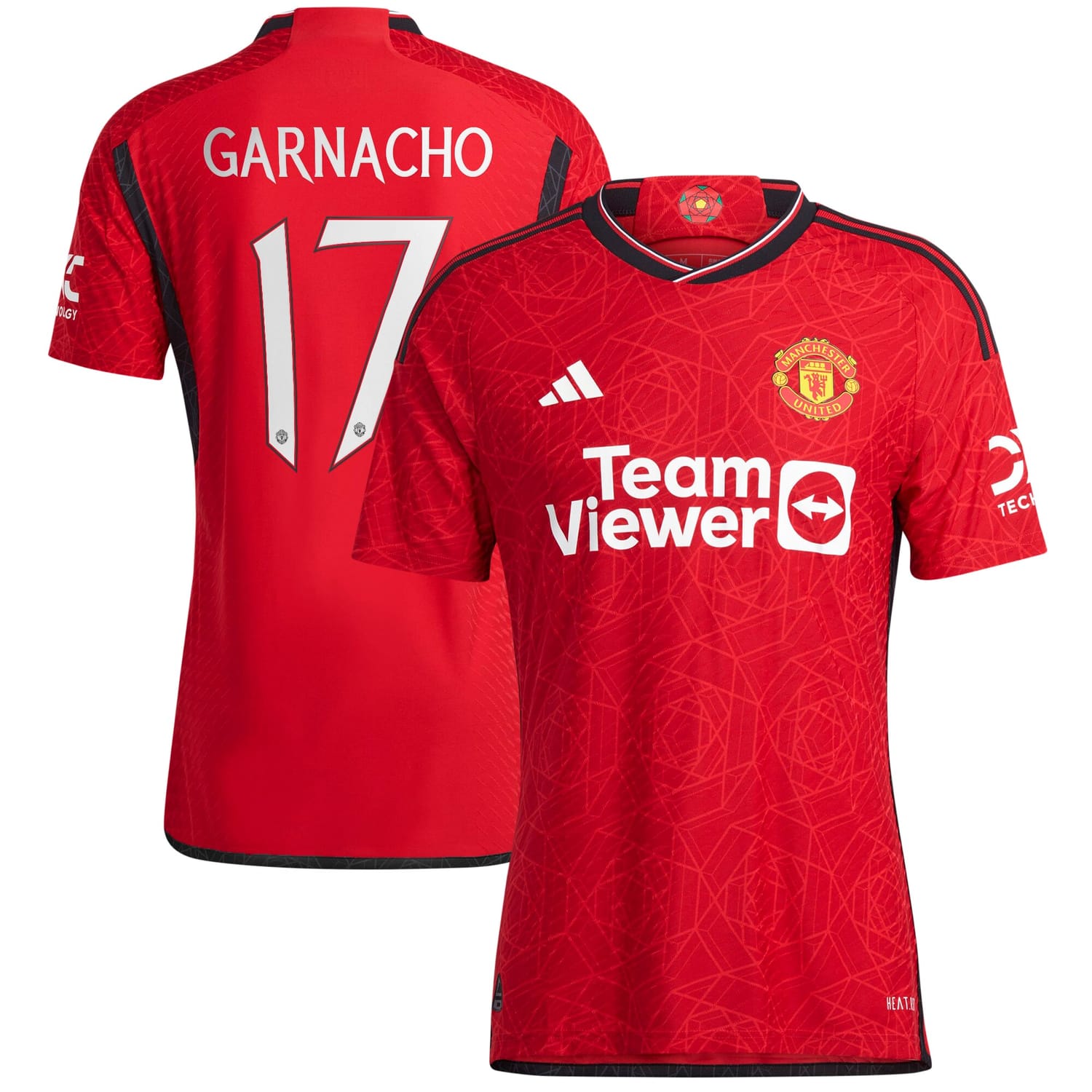 Premier League Manchester United Home Cup Authentic Jersey Shirt 2023-24 player Alejandro Garnacho 17 printing for Men