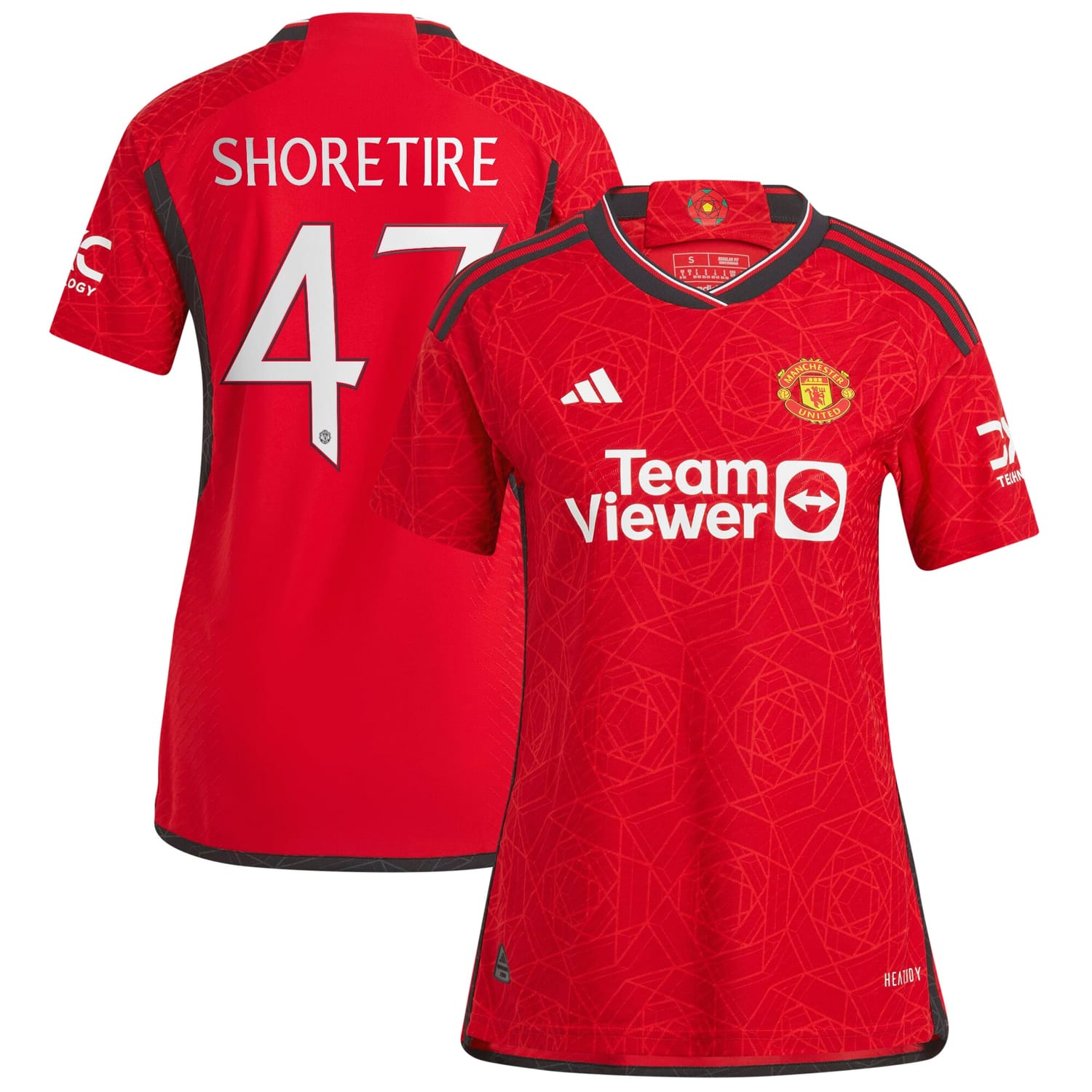 Premier League Manchester United Home Cup Authentic Jersey Shirt 2023-24 player Shola Shoretire 47 printing for Women