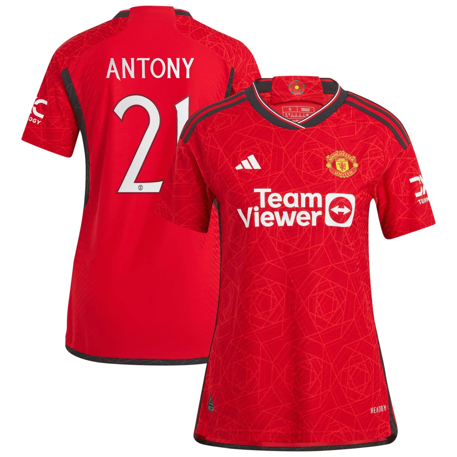 Premier League Manchester United Home Cup Authentic Jersey Shirt 2023-24 player Antony 21 printing for Women
