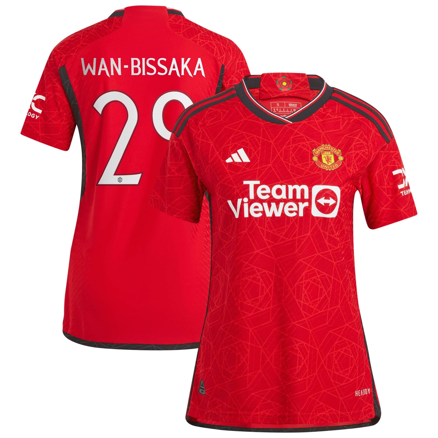 Premier League Manchester United Home Cup Authentic Jersey Shirt 2023-24 player Aaron Wan-Bissaka 29 printing for Women