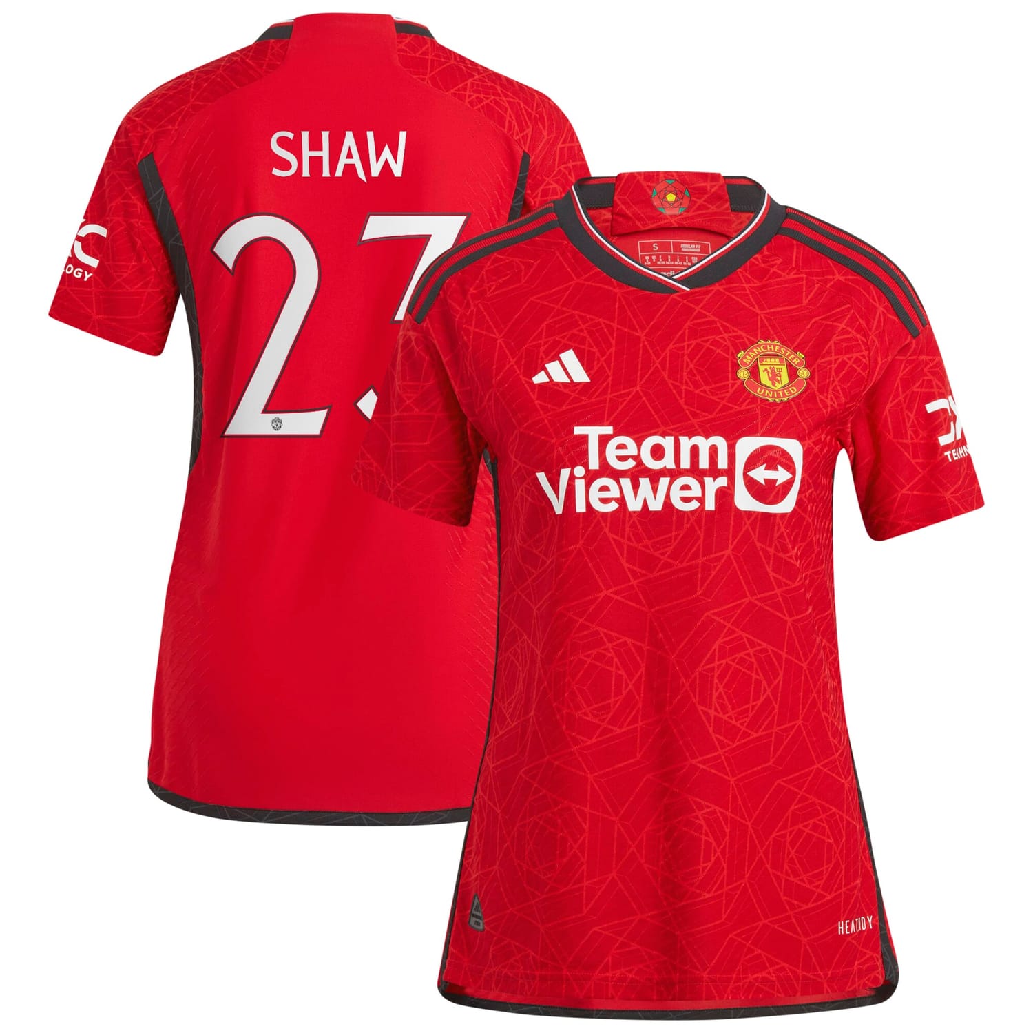 Premier League Manchester United Home Cup Authentic Jersey Shirt 2023-24 player Luke Shaw 23 printing for Women