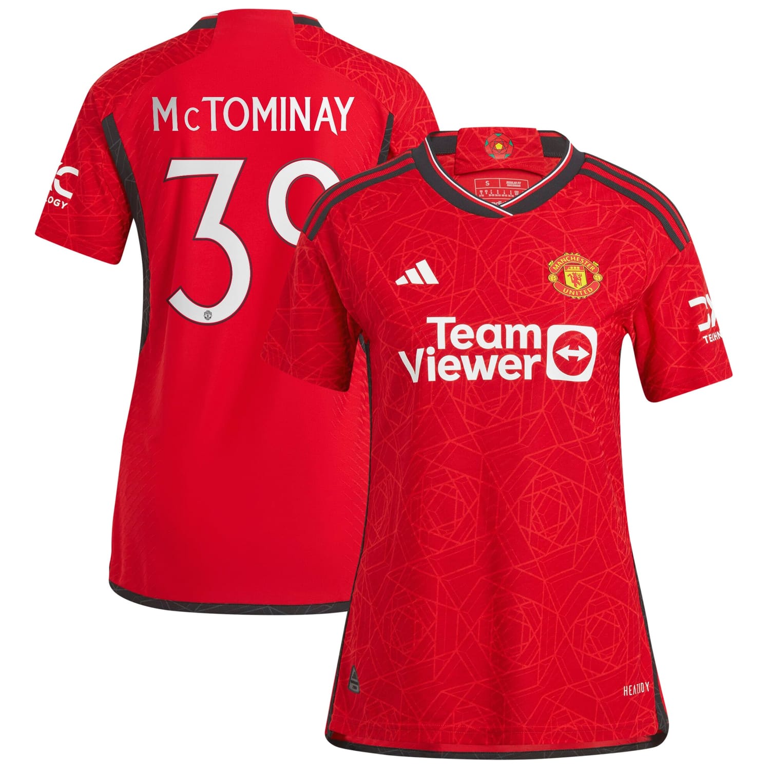 Premier League Manchester United Home Cup Authentic Jersey Shirt 2023-24 player Scott McTominay 39 printing for Women