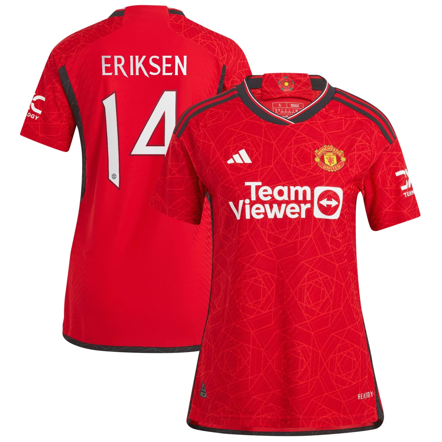 Premier League Manchester United Home Cup Authentic Jersey Shirt 2023-24 player Christian Eriksen 14 printing for Women
