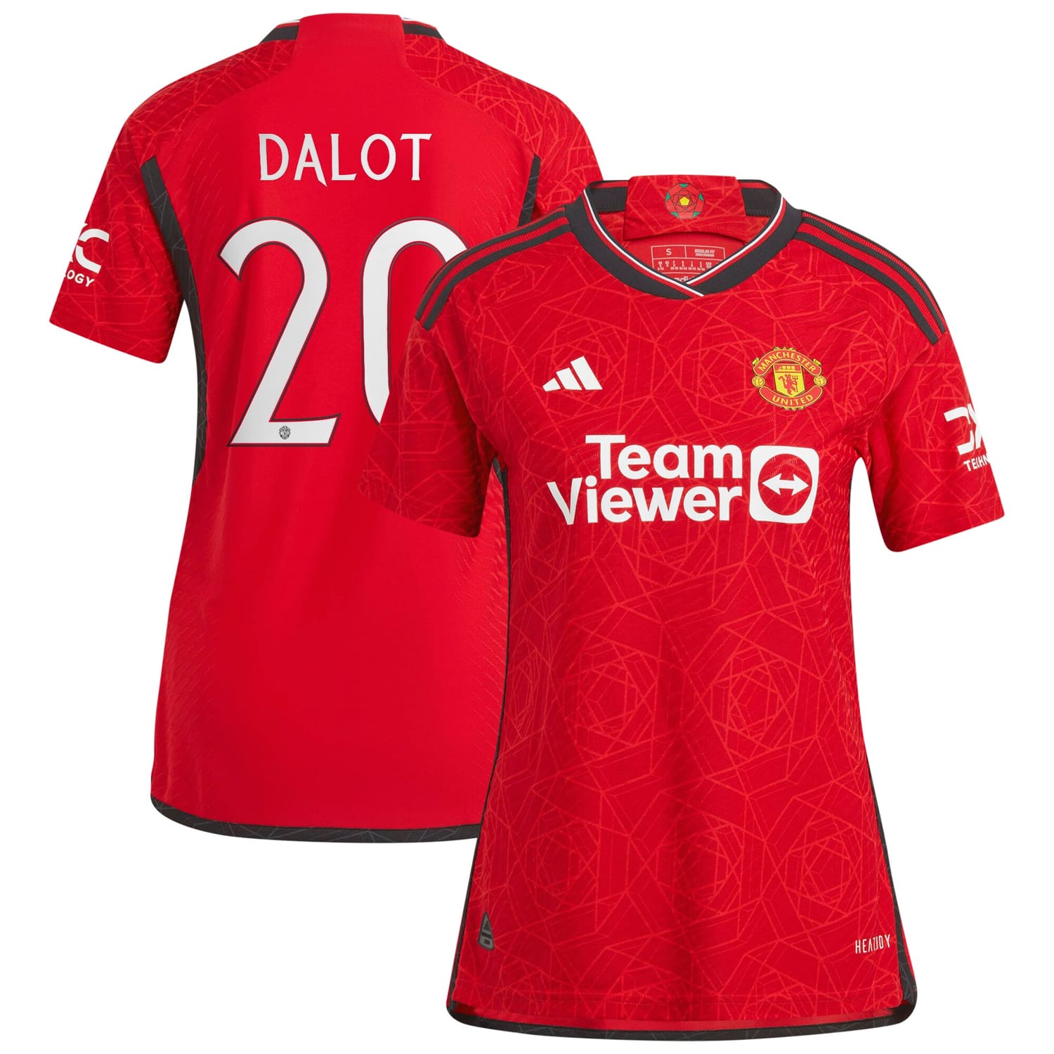 Premier League Manchester United Home Cup Authentic Jersey Shirt 2023-24 player Diogo Dalot 20 printing for Women