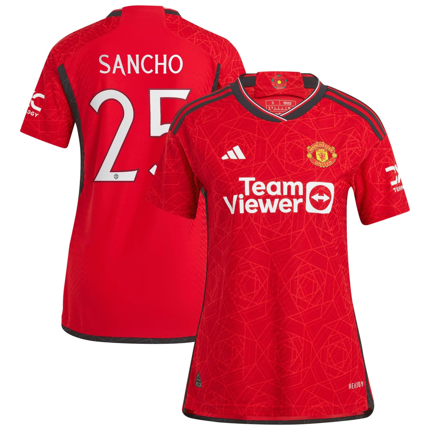 Premier League Manchester United Home Cup Authentic Jersey Shirt 2023-24 player Jadon Sancho 25 printing for Women