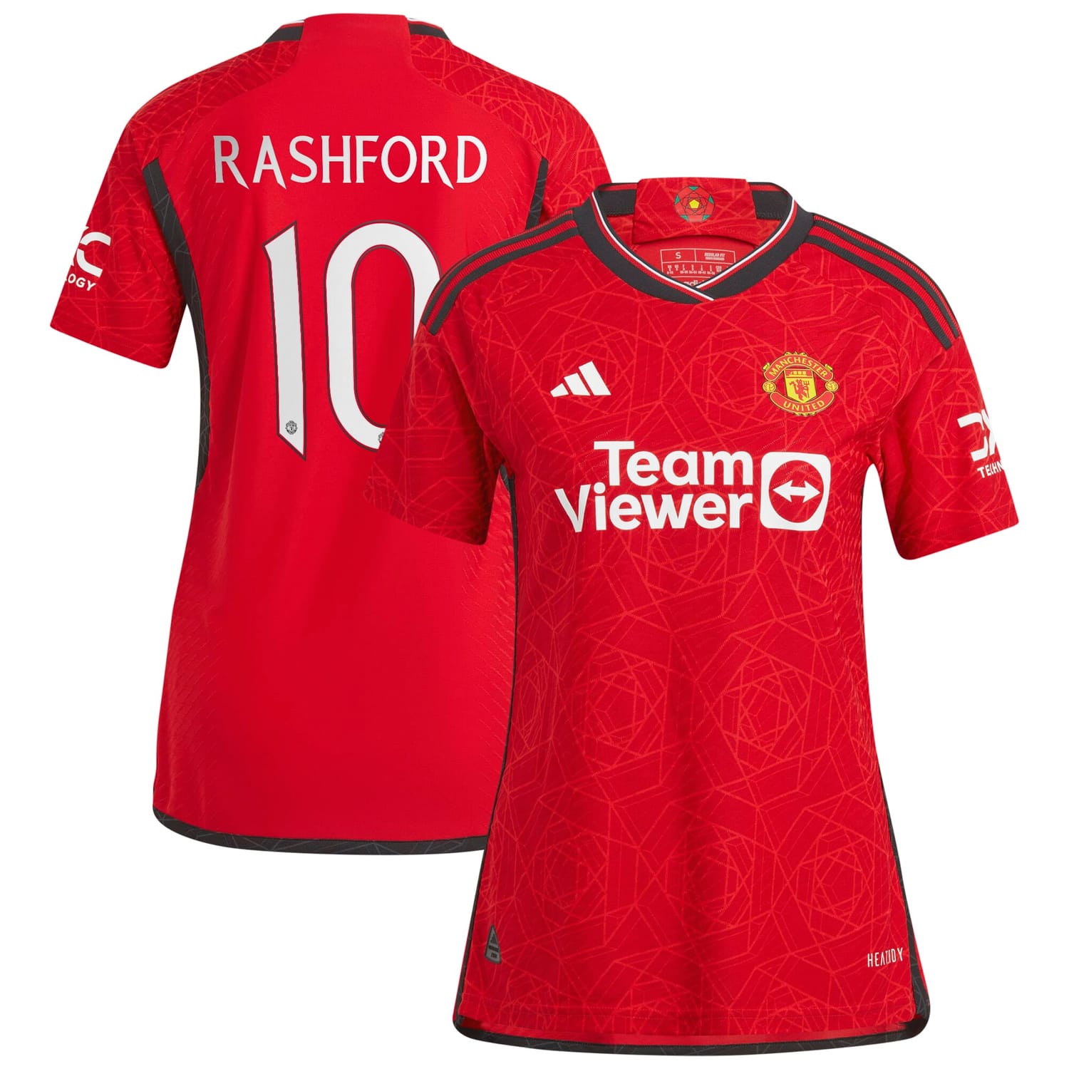 Premier League Manchester United Home Cup Authentic Jersey Shirt 2023-24 player Marcus Rashford 10 printing for Women