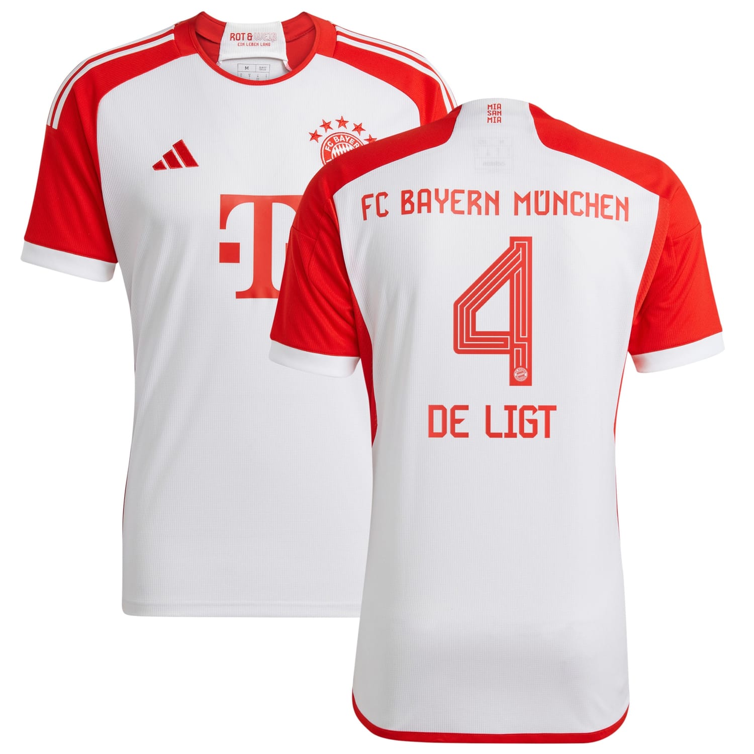 Bundesliga Bayern Munich Home Jersey Shirt 2023-24 player Matthijs de Ligt 4 printing for Men