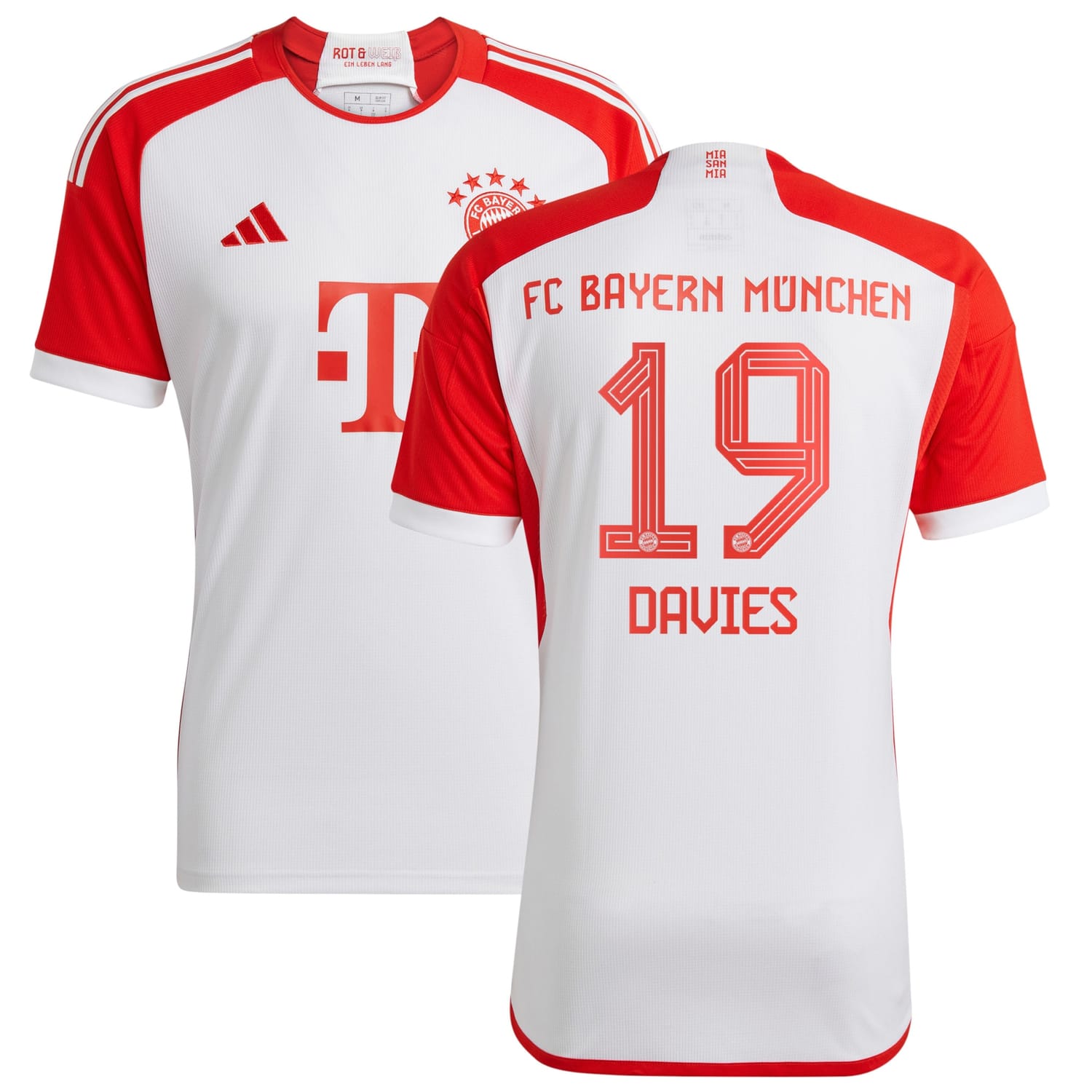 Bundesliga Bayern Munich Home Jersey Shirt 2023-24 player Alphonso Davies 19 printing for Men
