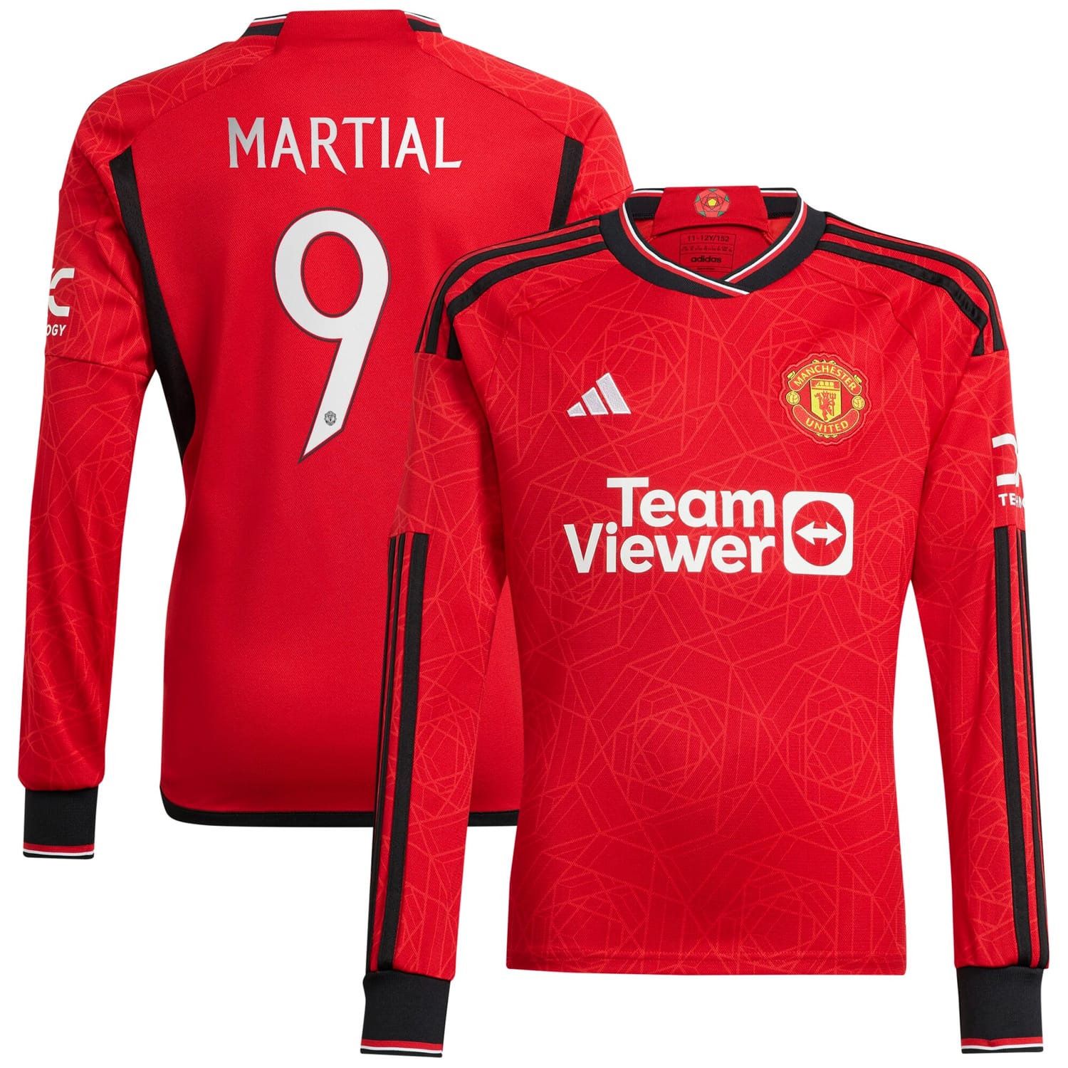 Premier League Manchester United Home Cup Jersey Shirt Long Sleeve 2023-24 player Anthony Martial 9 printing for Men