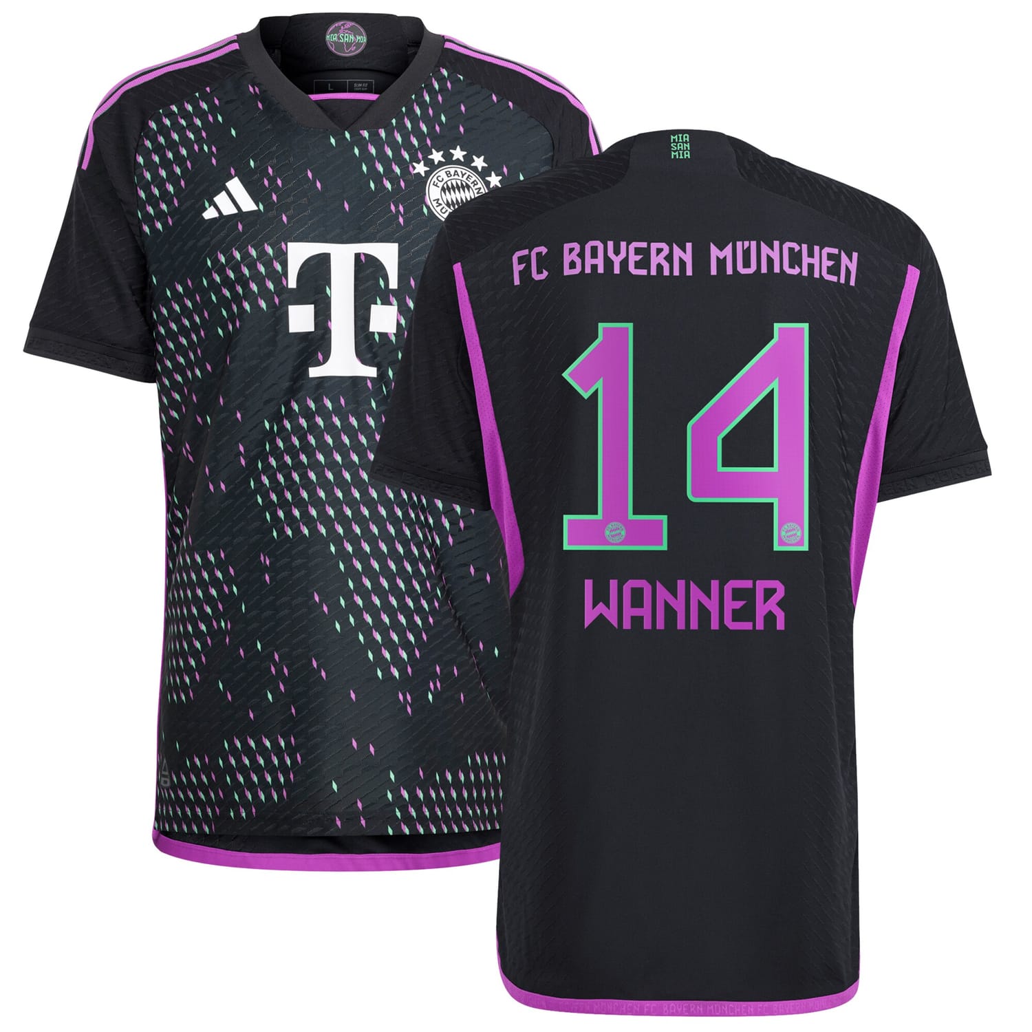 Bundesliga Bayern Munich Away Authentic Jersey Shirt 2023-24 player Paul Wanner 14 printing for Men