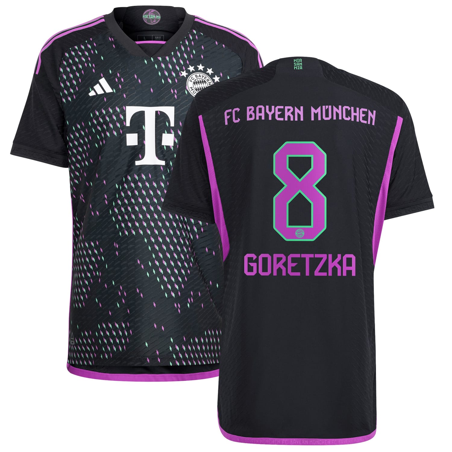 Bundesliga Bayern Munich Away Authentic Jersey Shirt 2023-24 player Leon Goretzka 8 printing for Men