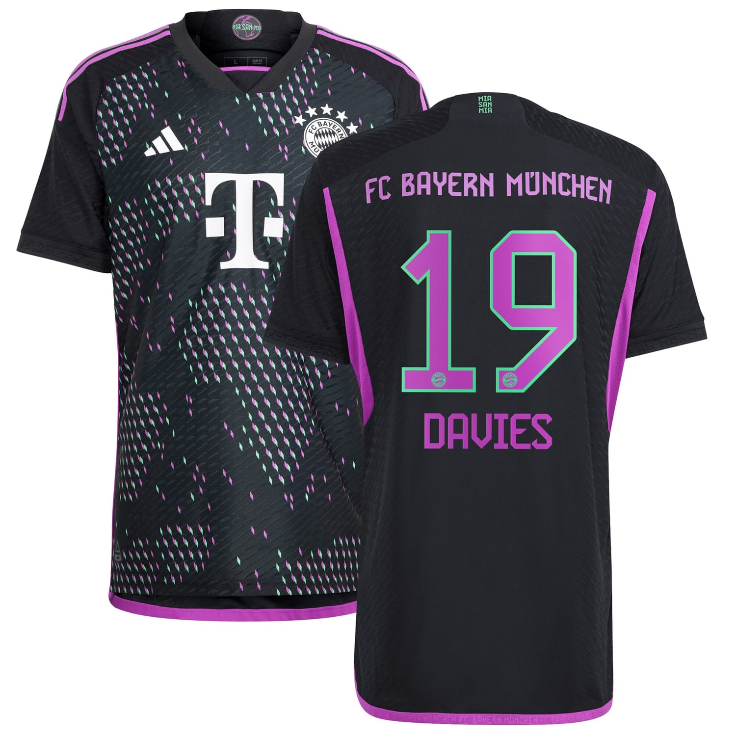 Bundesliga Bayern Munich Away Authentic Jersey Shirt 2023-24 player Alphonso Davies 19 printing for Men