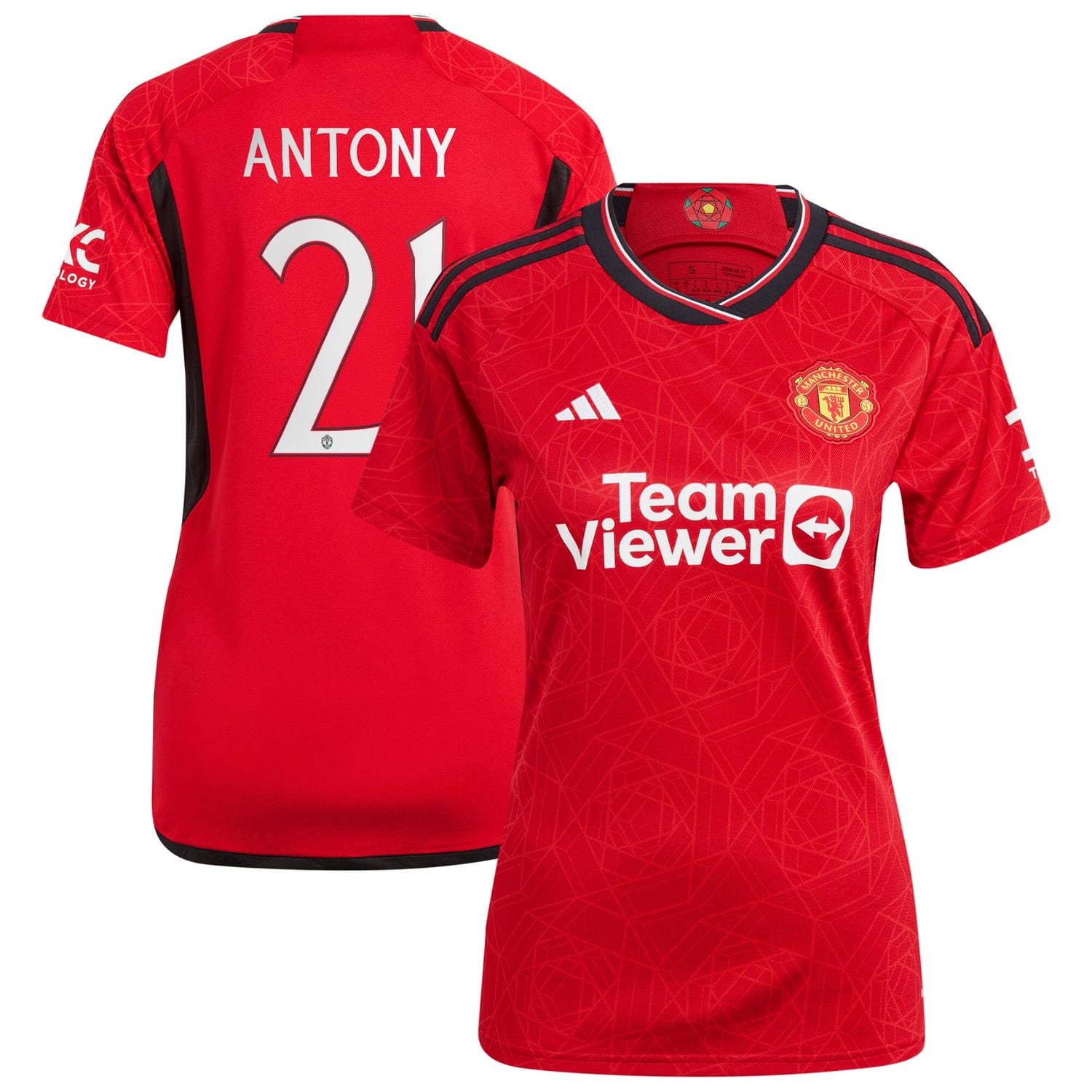 Premier League Manchester United Home Cup Jersey Shirt 2023-24 player Antony 21 printing for Women