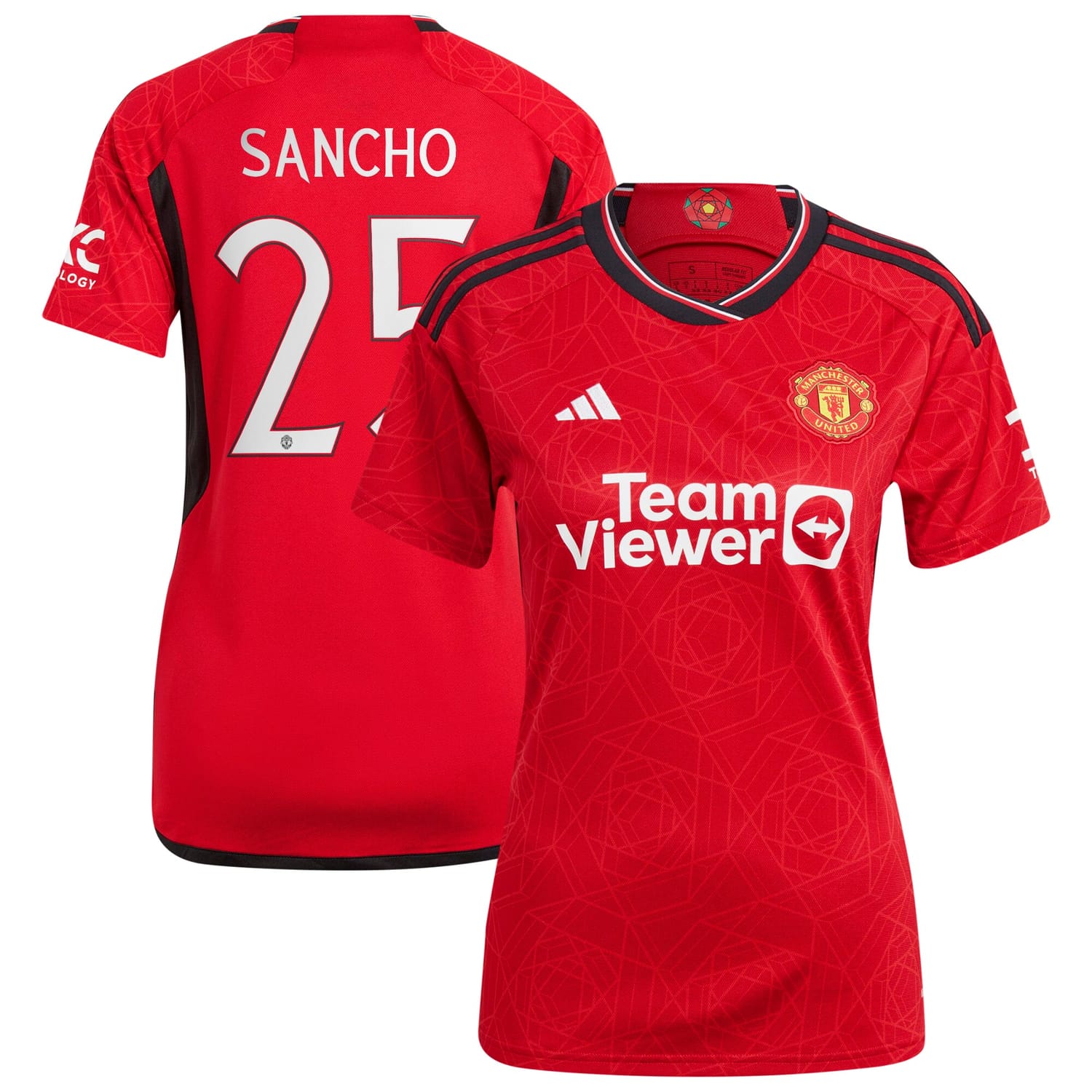 Premier League Manchester United Home Cup Jersey Shirt 2023-24 player Jadon Sancho 25 printing for Women