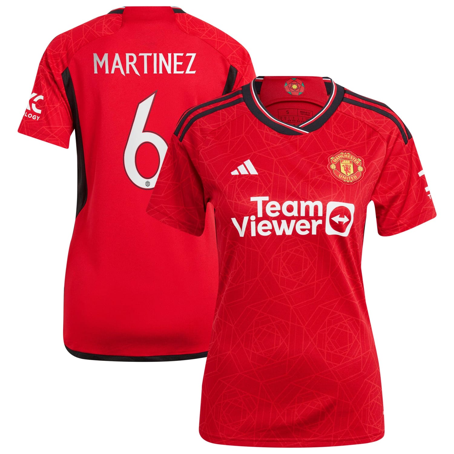 Premier League Manchester United Home Cup Jersey Shirt 2023-24 player Lisandro Martínez 6 printing for Women