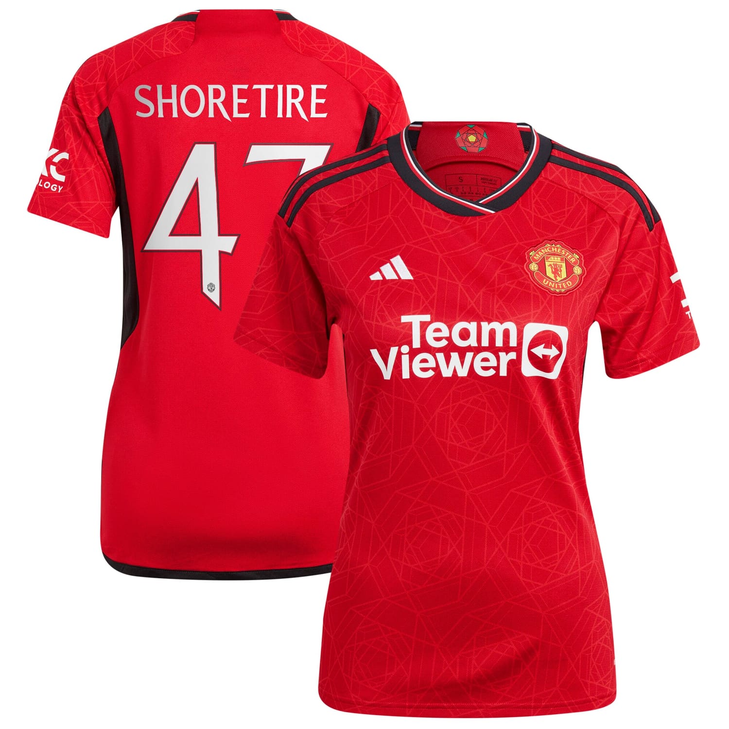Premier League Manchester United Home Cup Jersey Shirt 2023-24 player Shola Shoretire 47 printing for Women