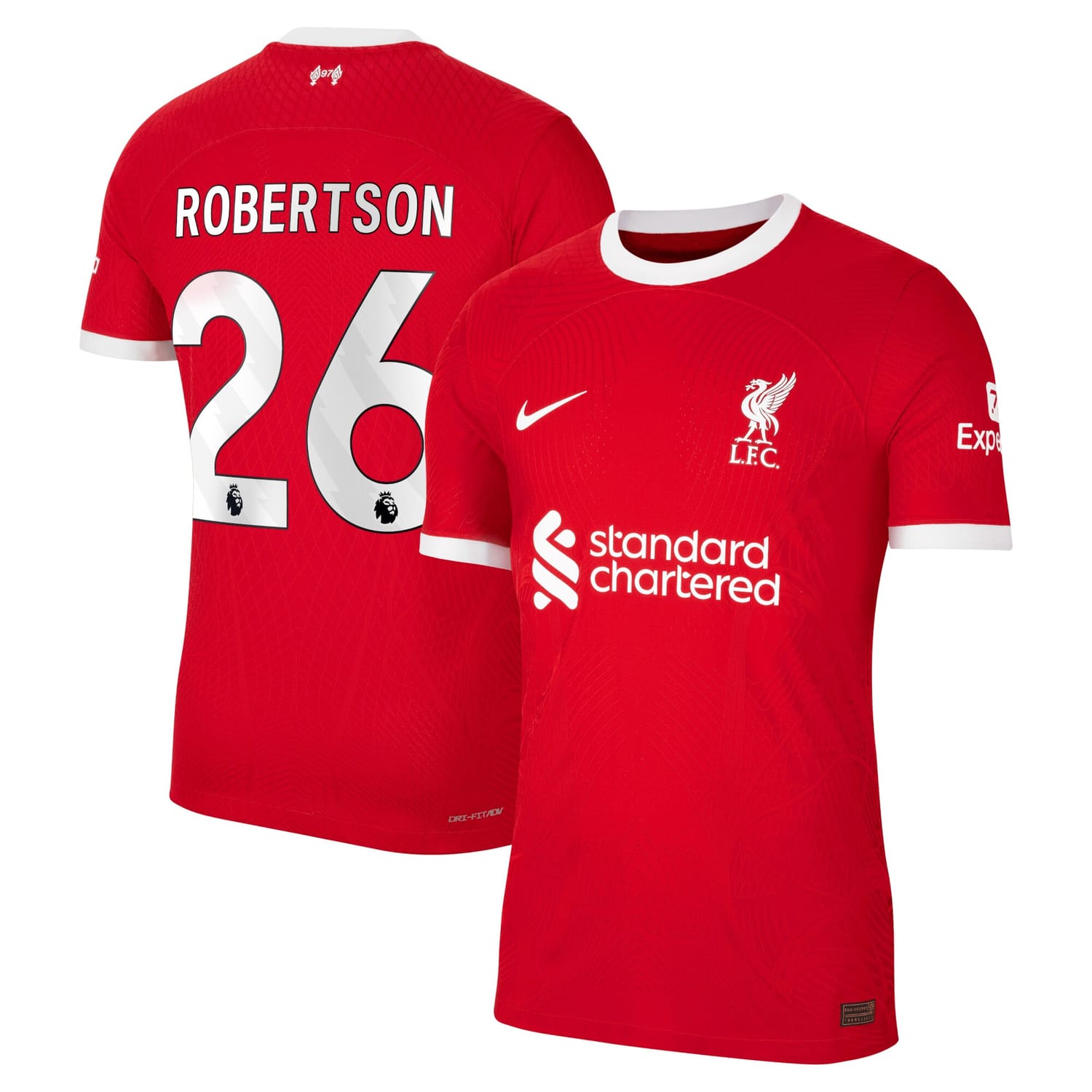 Premier League Liverpool Home Authentic Jersey Shirt 2023-24 player Andrew Robertson 26 printing for Men