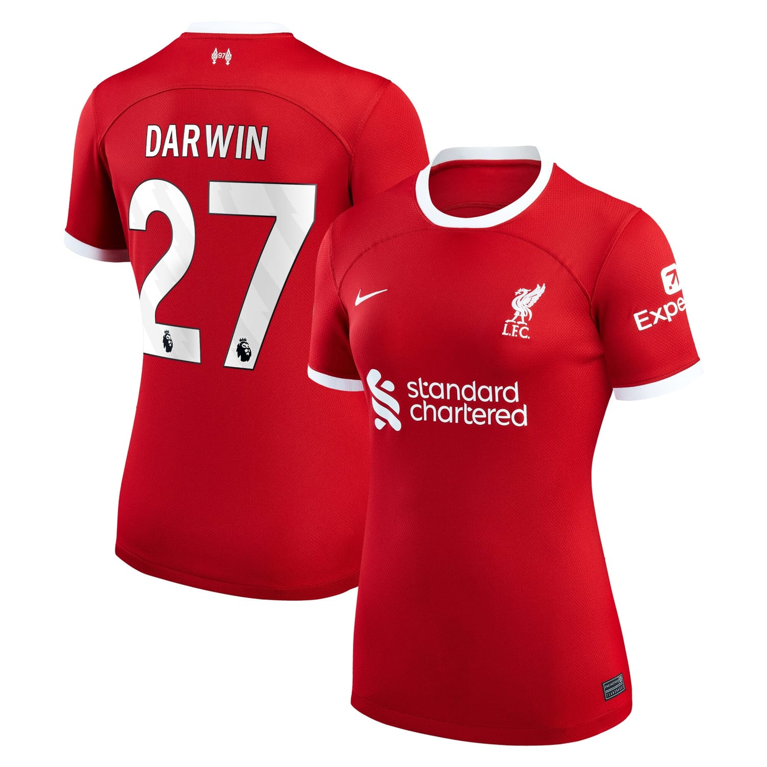 Premier League Liverpool Home Jersey Shirt 2023-24 player Darwin Núñez 27 printing for Women