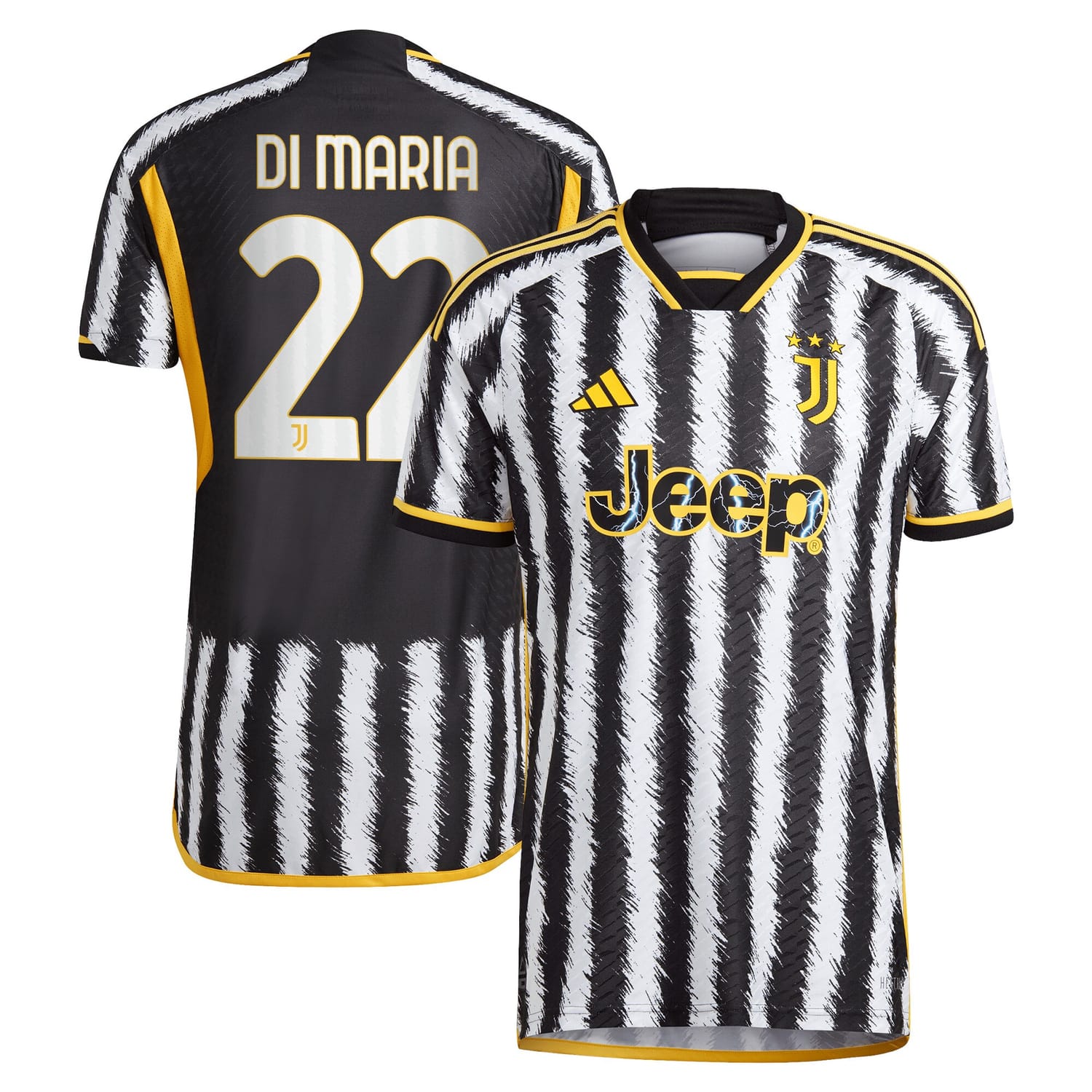 Serie A Juventus Home Authentic Jersey Shirt 2023-24 player Angel Di Maria 22 printing for Men