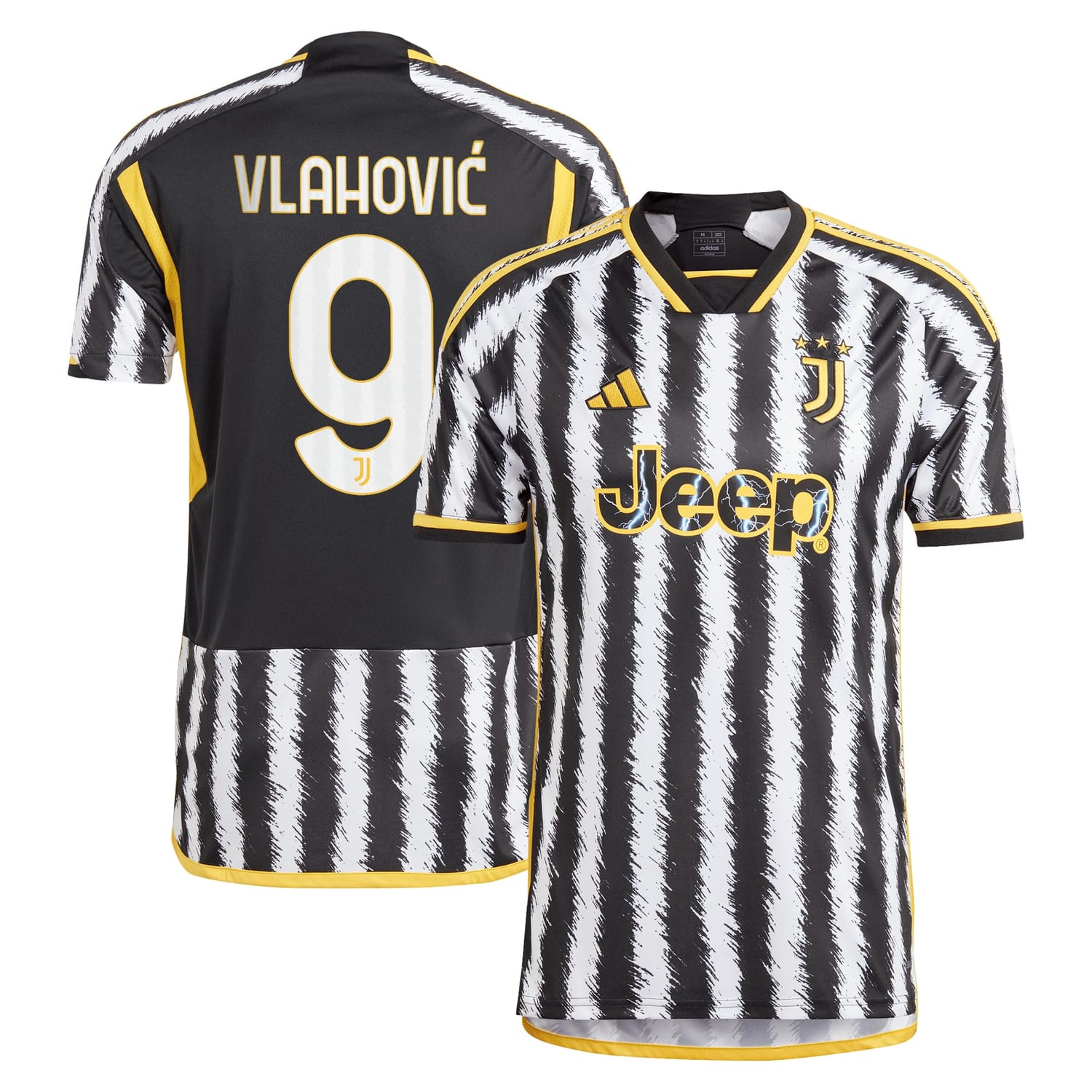 Serie A Juventus Home Jersey Shirt 2023-24 player Dušan Vlahović 9 printing for Men
