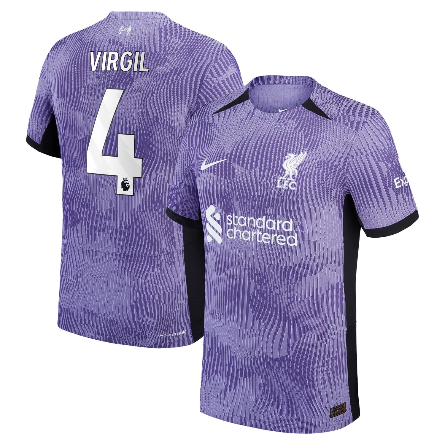 Premier League Liverpool Third Authentic Jersey Shirt 2023-24 player Virgil van Dijk 4 printing for Men