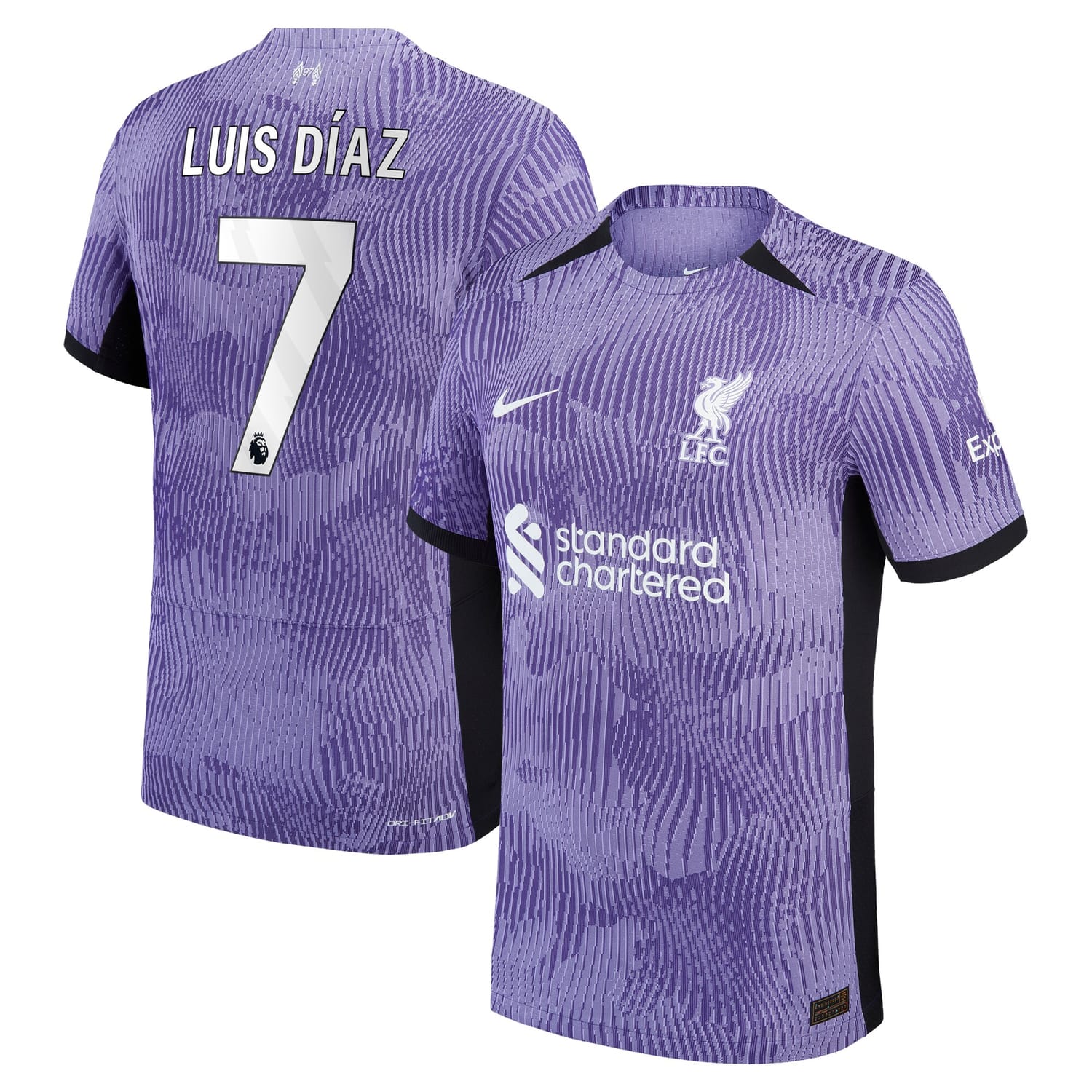Premier League Liverpool Third Authentic Jersey Shirt 2023-24 player Luis Diaz 7 printing for Men