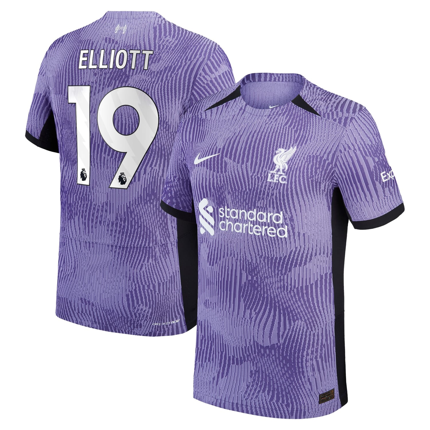 Premier League Liverpool Third Authentic Jersey Shirt 2023-24 player Harvey Elliott 19 printing for Men
