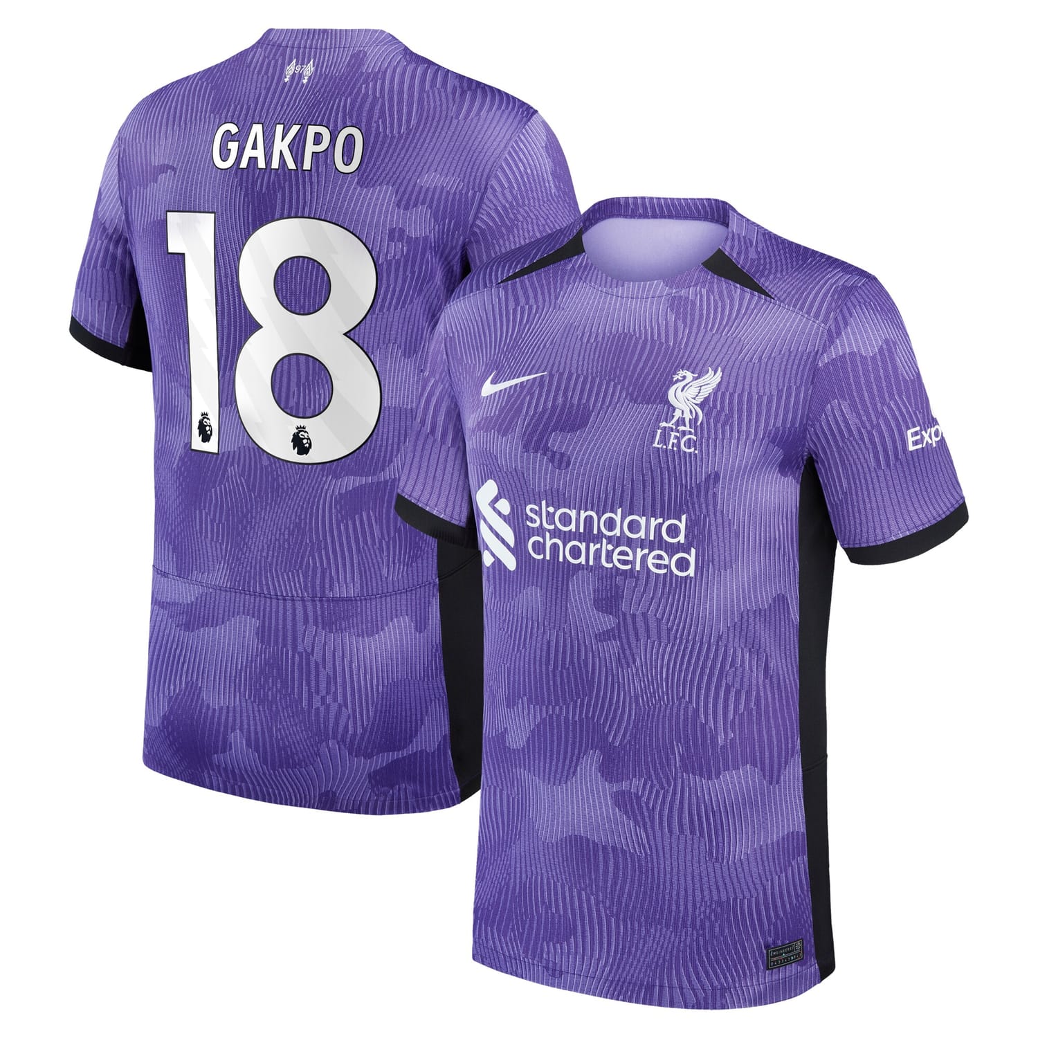 Premier League Liverpool Third Jersey Shirt 2023-24 player Cody Gakpo 18 printing for Men