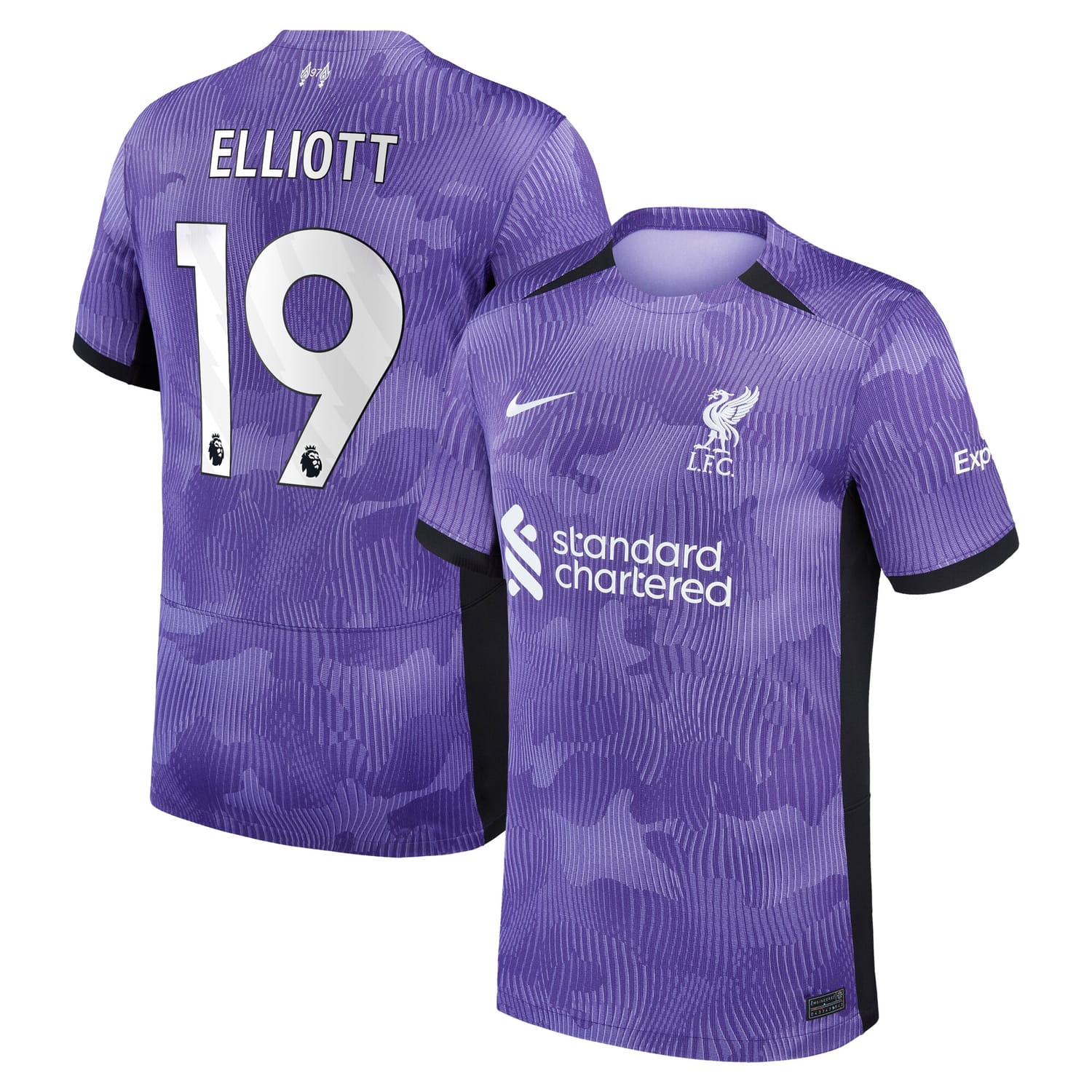 Premier League Liverpool Third Jersey Shirt 2023-24 player Harvey Elliott 19 printing for Men