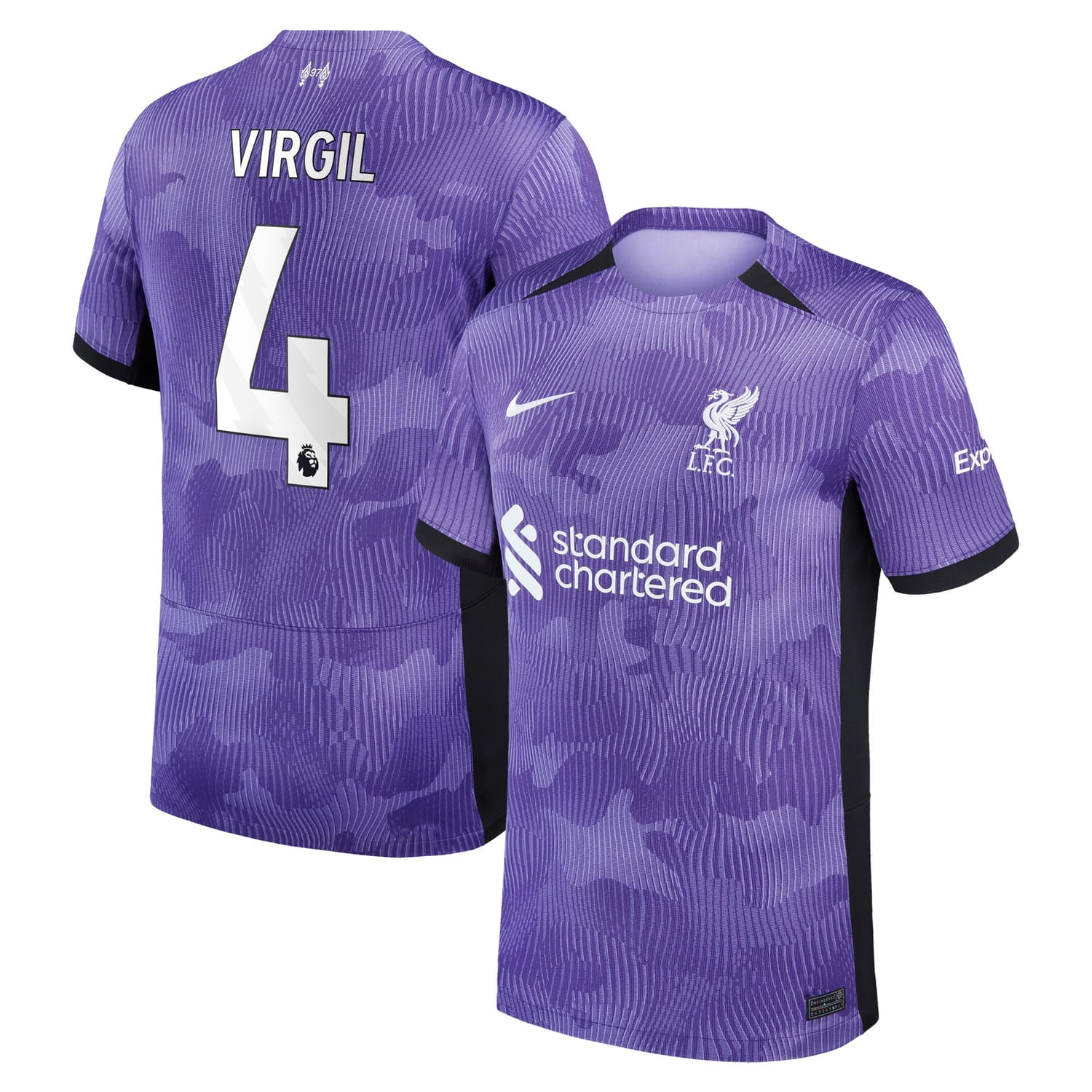 Premier League Liverpool Third Jersey Shirt 2023-24 player Virgil van Dijk 4 printing for Men