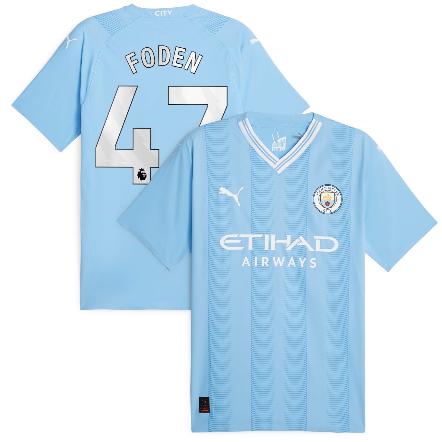 Premier League Manchester City Home Authentic Jersey Shirt 2023-24 player Phil Foden 47 printing for Men