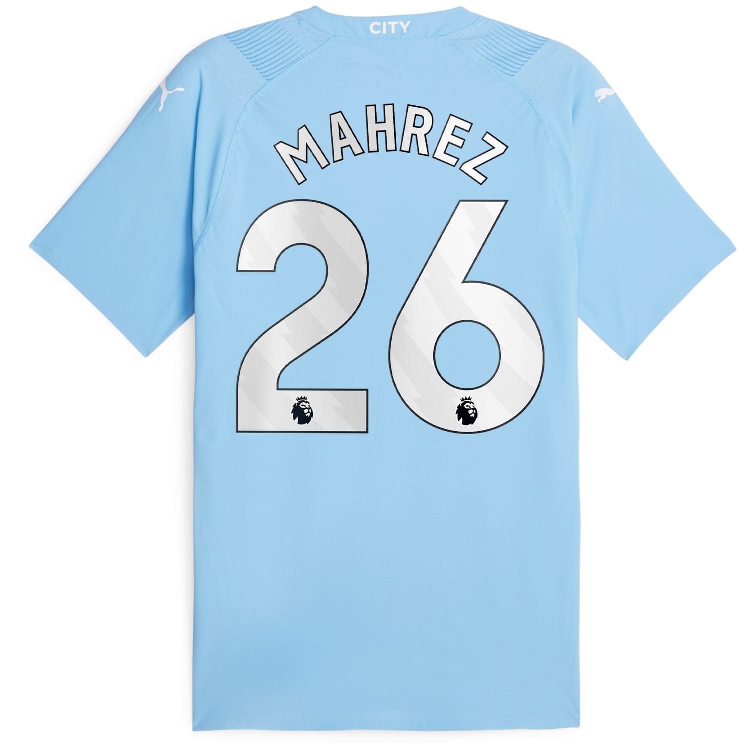 Premier League Manchester City Home Authentic Jersey Shirt 2023-24 player Riyad Mahrez 26 printing for Men