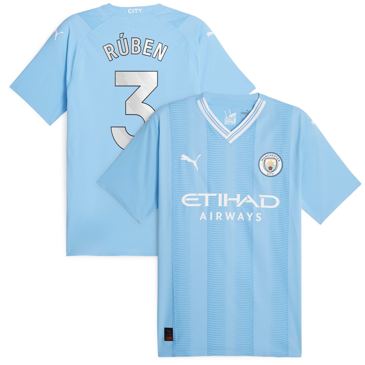 Premier League Manchester City Home Authentic Jersey Shirt 2023-24 player Rúben Dias 3 printing for Men