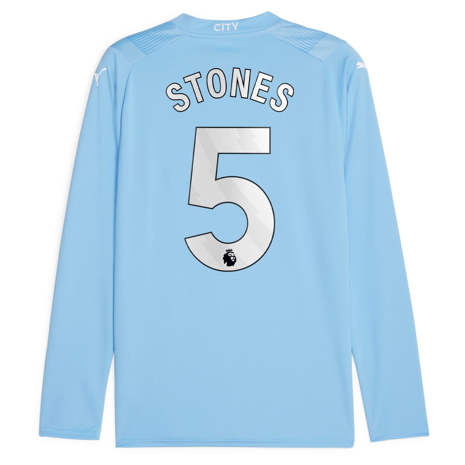 Premier League Manchester City Home Jersey Shirt Long Sleeve 2023-24 player John Stones 5 printing for Men