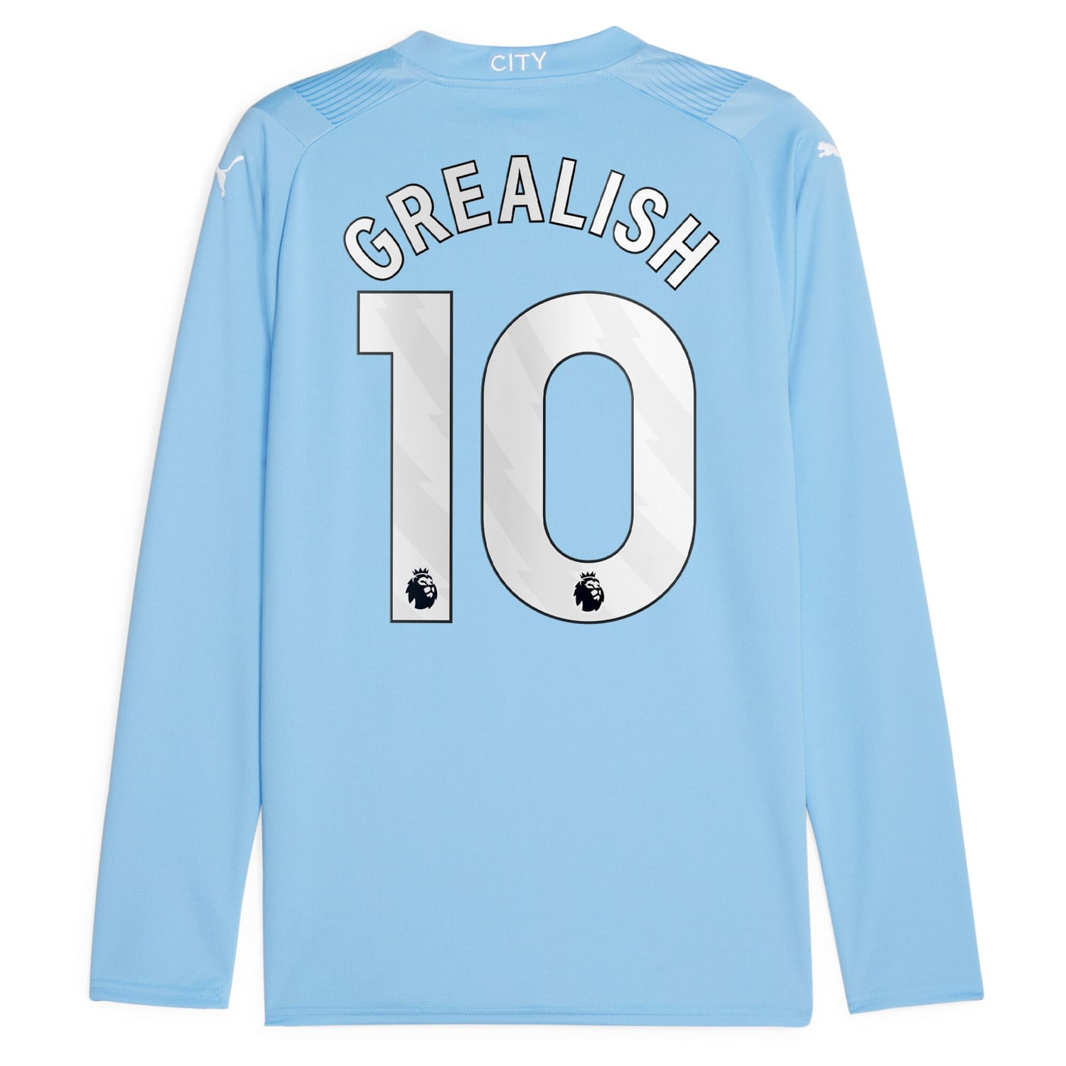 Premier League Manchester City Home Jersey Shirt Long Sleeve 2023-24 player Jack Grealish 10 printing for Men