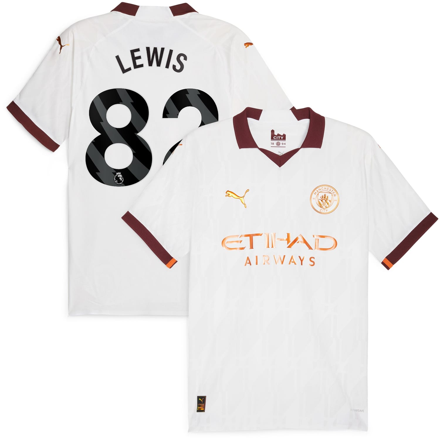 Premier League Manchester City Away Authentic Jersey Shirt 2023-24 player Rico Lewis 82 printing for Men